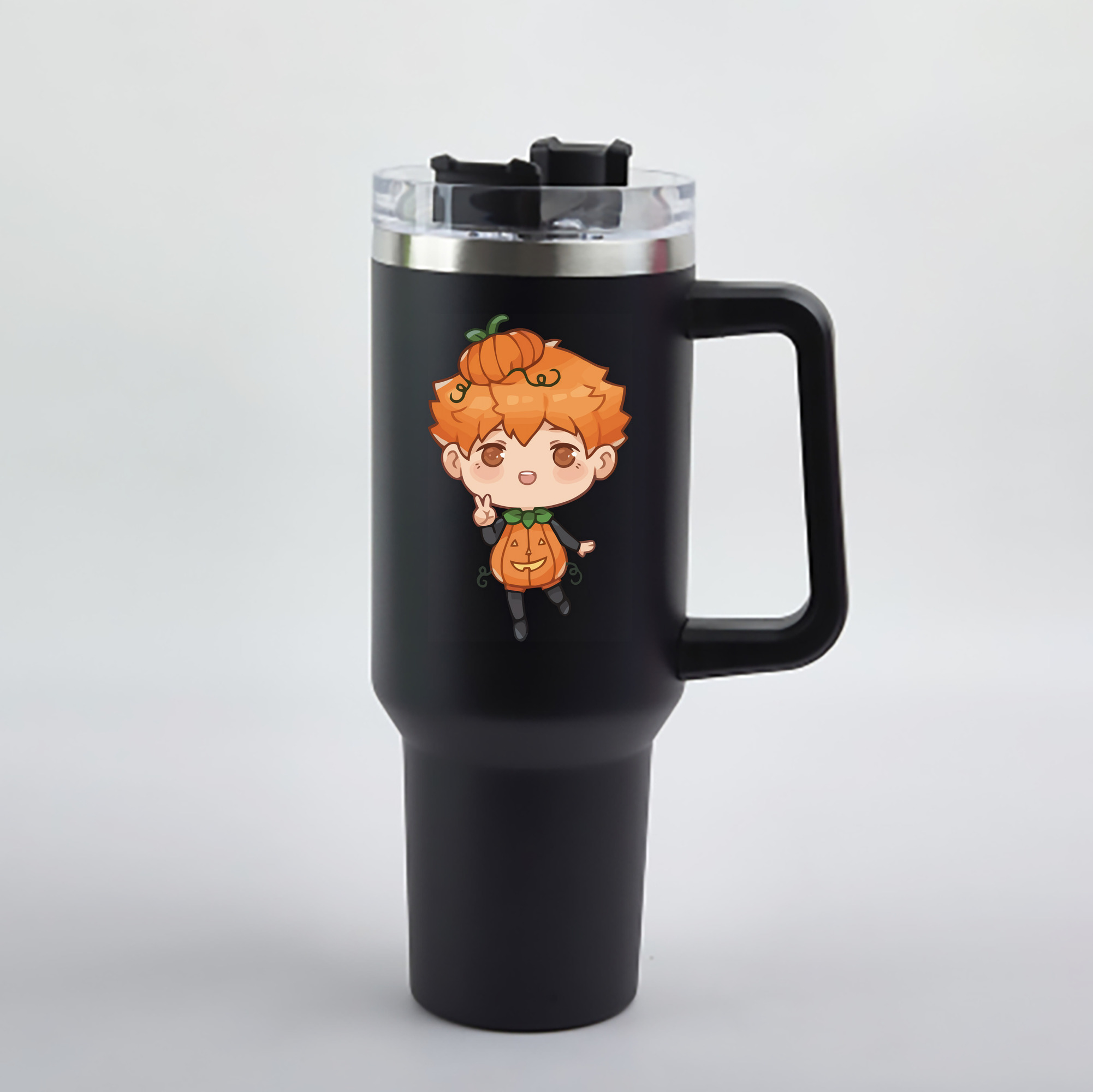（画像用） ハイキュー!! Haikyu!! 1200mL車用タンブラー - クリスタルステッカー（プラスチックストロー付き）
