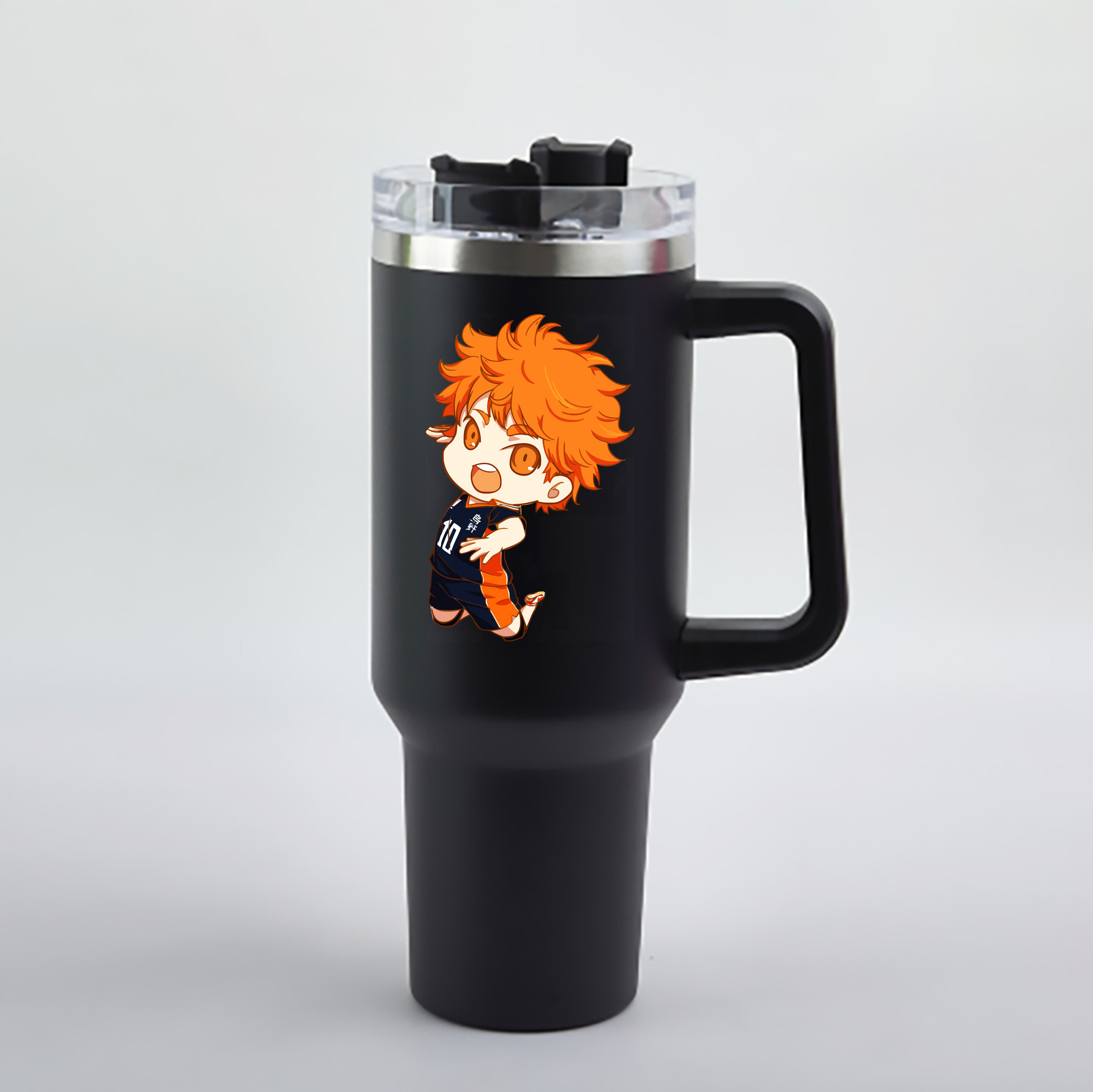 （画像用） ハイキュー!! Haikyu!! 1200mL車用タンブラー - クリスタルステッカー（プラスチックストロー付き）