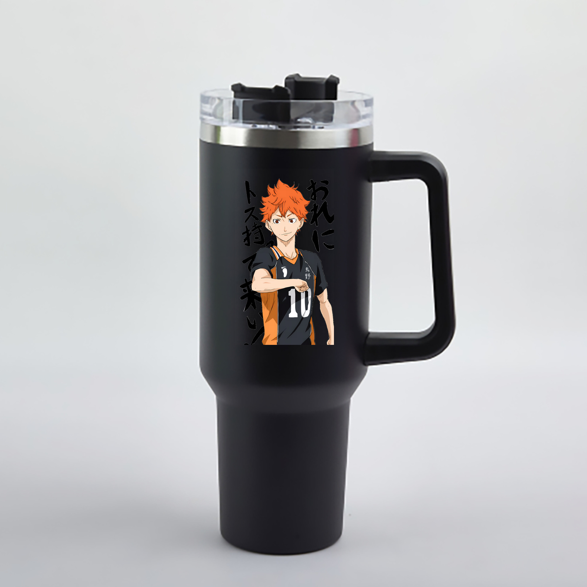 （画像用） ハイキュー!! Haikyu!! 1200mL車用タンブラー - クリスタルステッカー（プラスチックストロー付き）