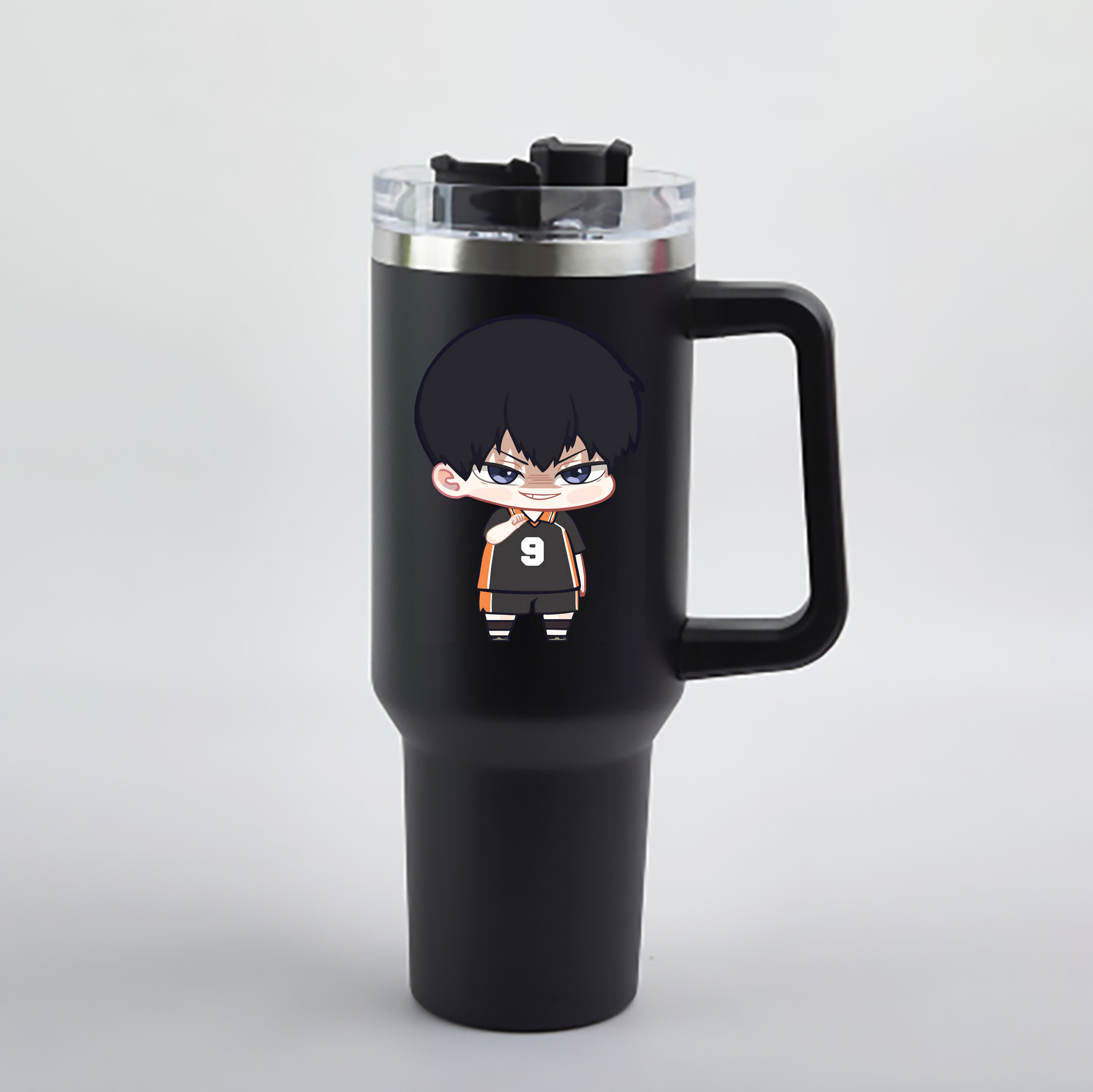 （画像用） ハイキュー!! Haikyu!! 1200mL車用タンブラー - クリスタルステッカー（プラスチックストロー付き）