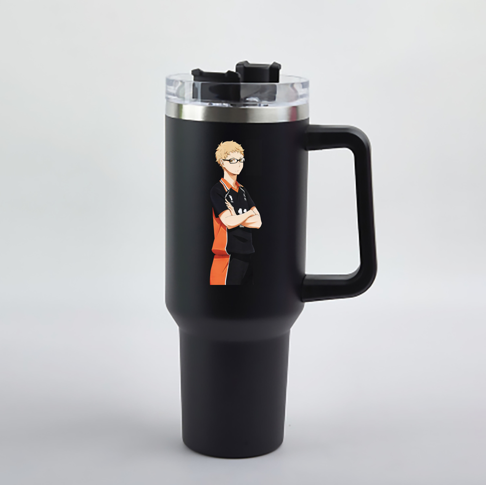 （画像用） ハイキュー!! Haikyu!! 1200mL車用タンブラー - クリスタルステッカー（プラスチックストロー付き）