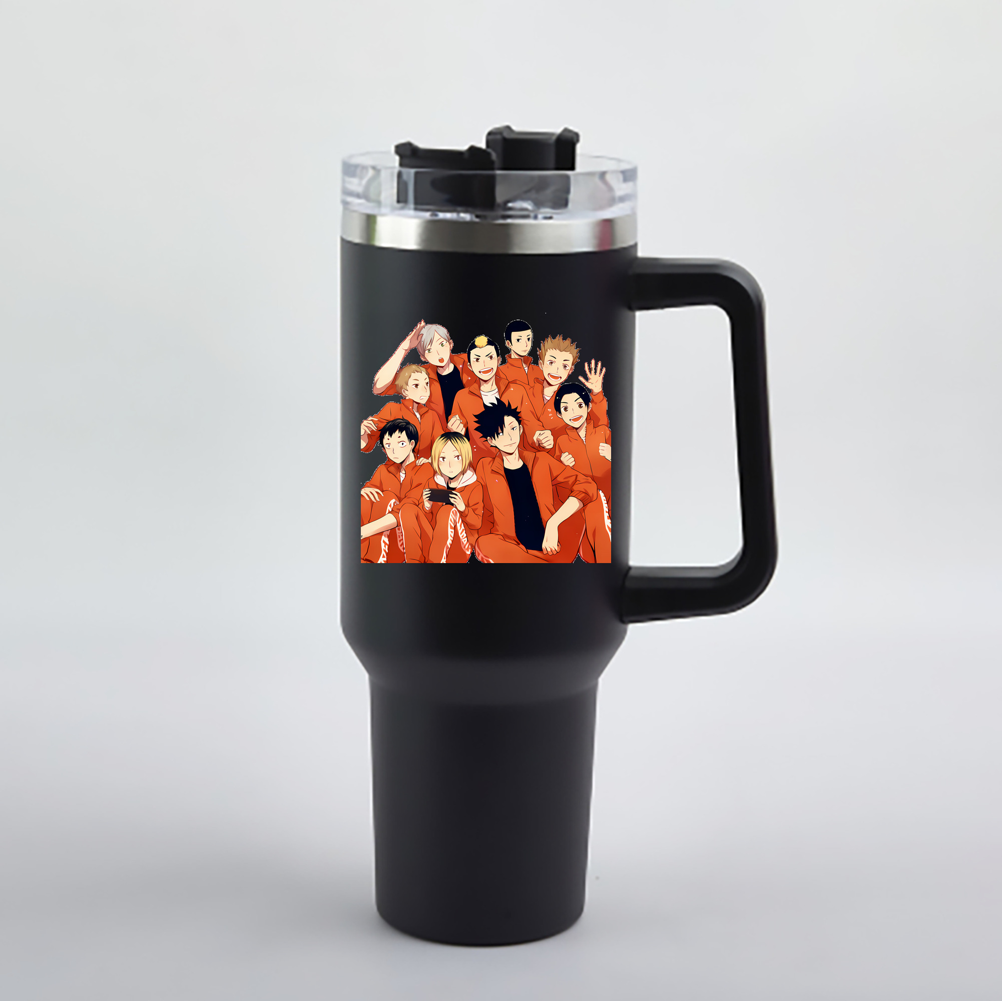 （画像用） ハイキュー!! Haikyu!! 1200mL車用タンブラー - クリスタルステッカー（プラスチックストロー付き）