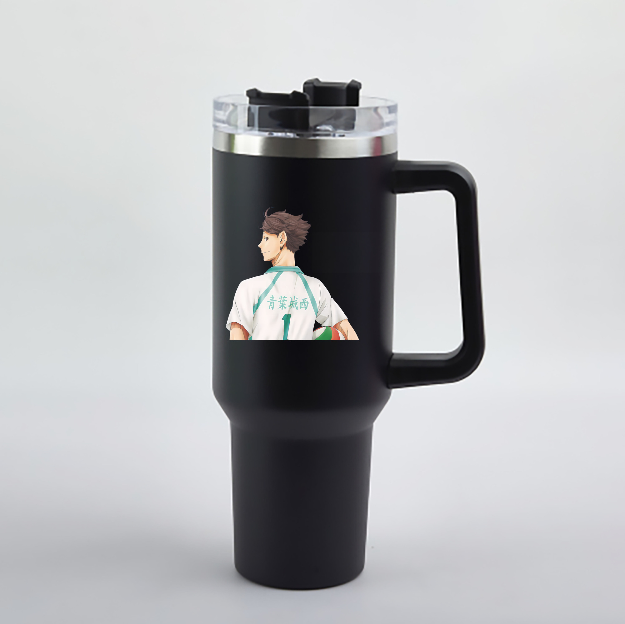 （画像用） ハイキュー!! Haikyu!! 1200mL車用タンブラー - クリスタルステッカー（プラスチックストロー付き）