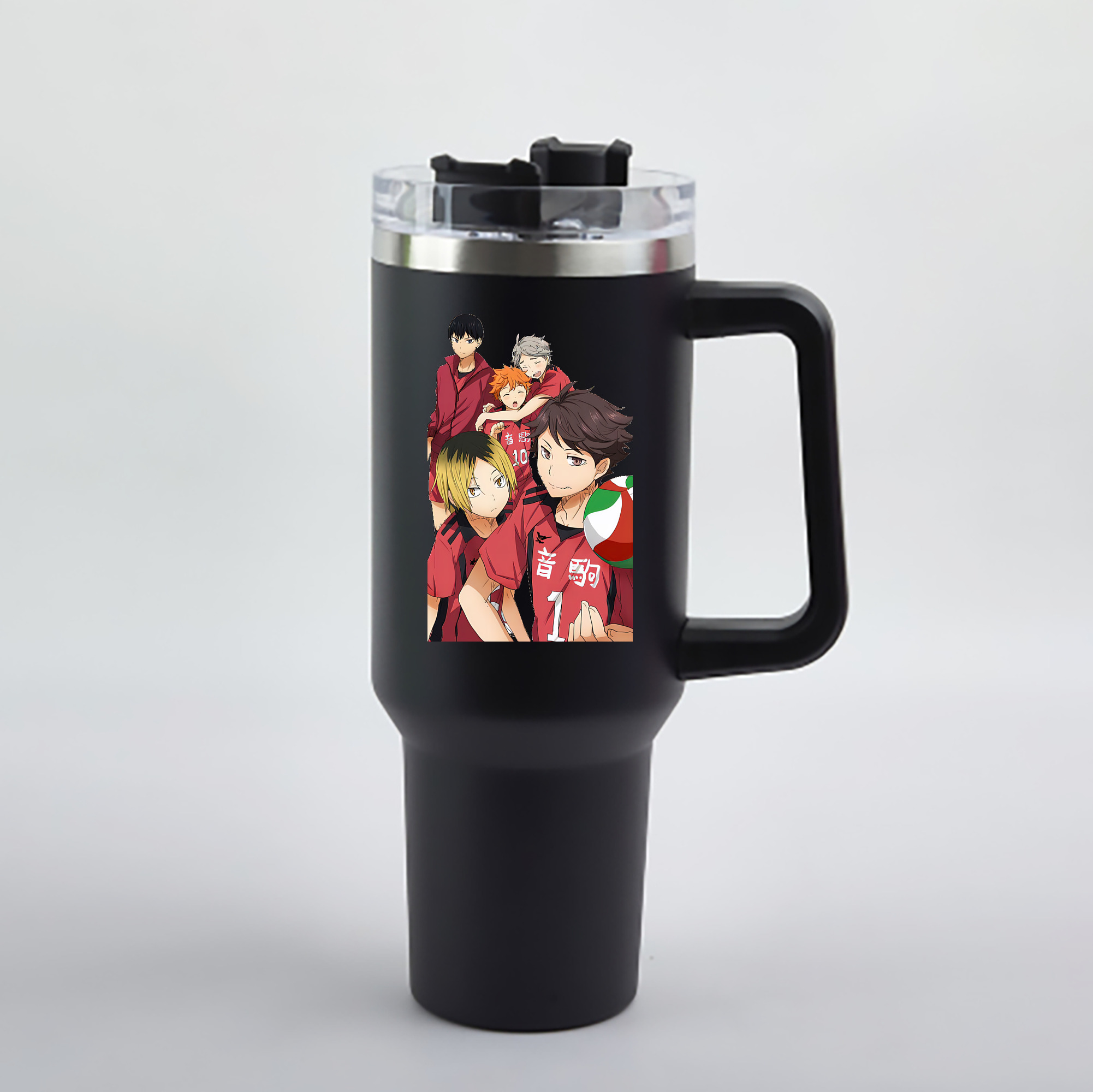 （画像用） ハイキュー!! Haikyu!! 1200mL車用タンブラー - クリスタルステッカー（プラスチックストロー付き）