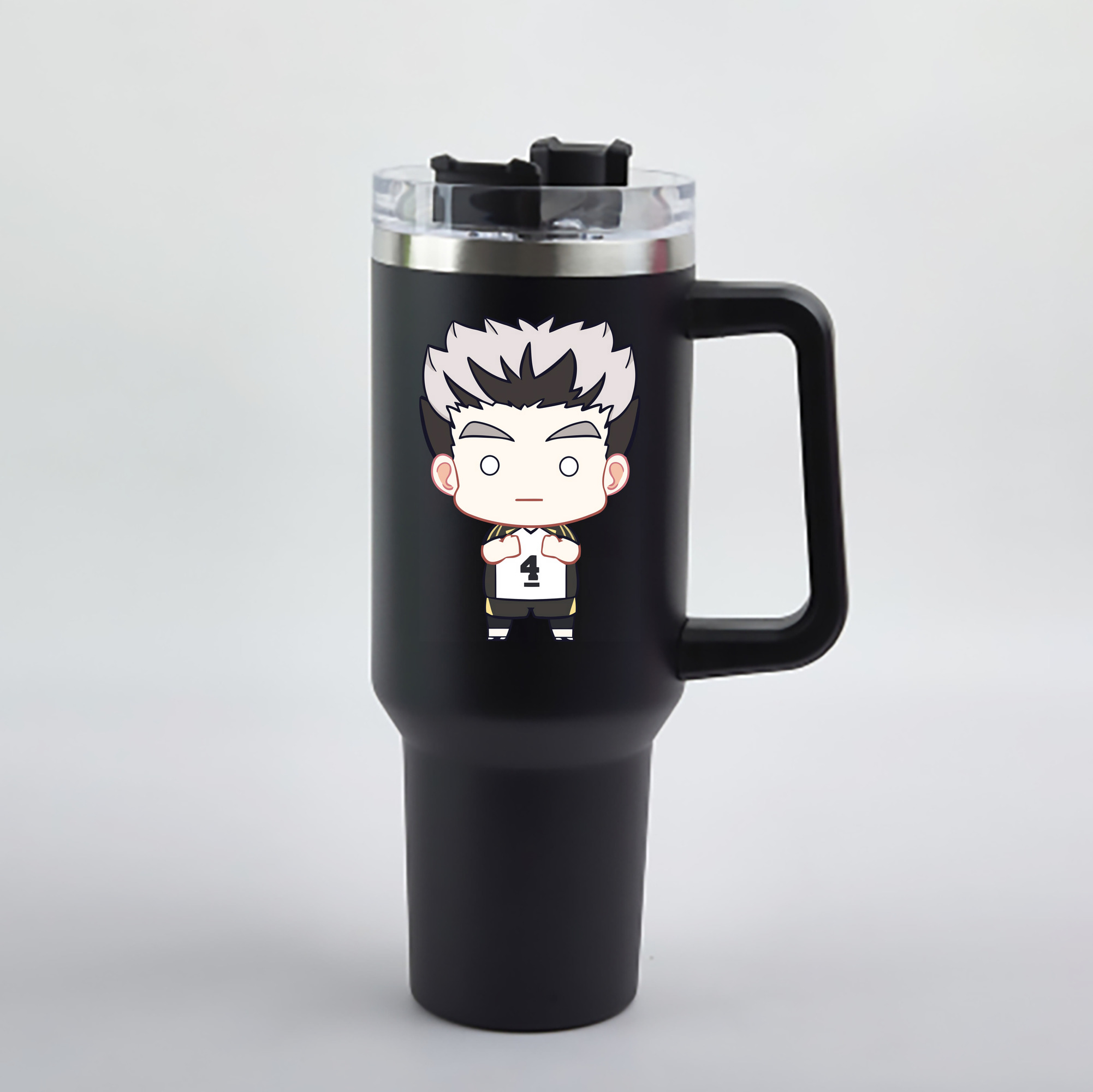 （画像用） ハイキュー!! Haikyu!! 1200mL車用タンブラー - クリスタルステッカー（プラスチックストロー付き）