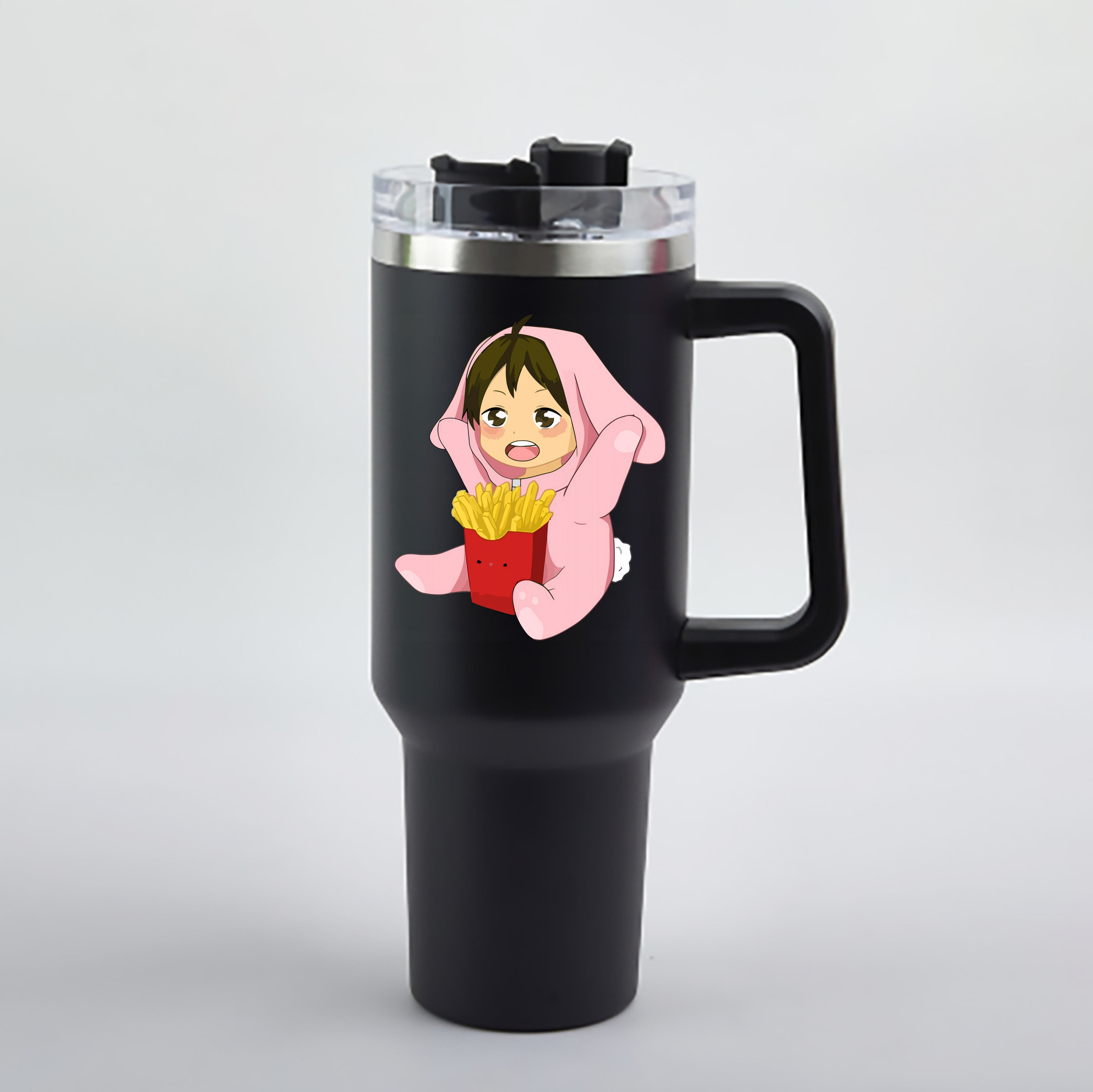 （画像用） ハイキュー!! Haikyu!! 1200mL車用タンブラー - クリスタルステッカー（プラスチックストロー付き）
