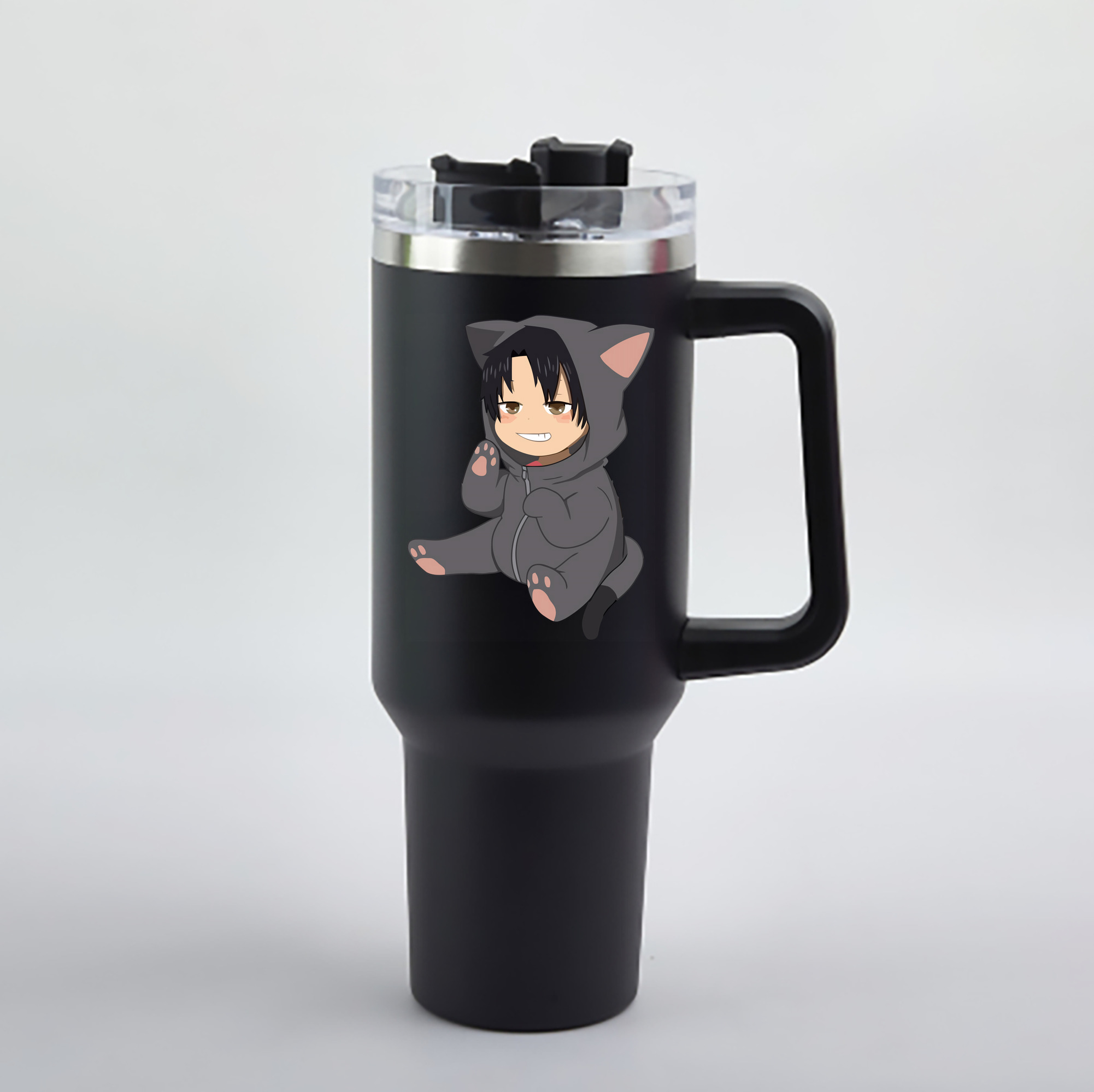 （画像用） ハイキュー!! Haikyu!! 1200mL車用タンブラー - クリスタルステッカー（プラスチックストロー付き）