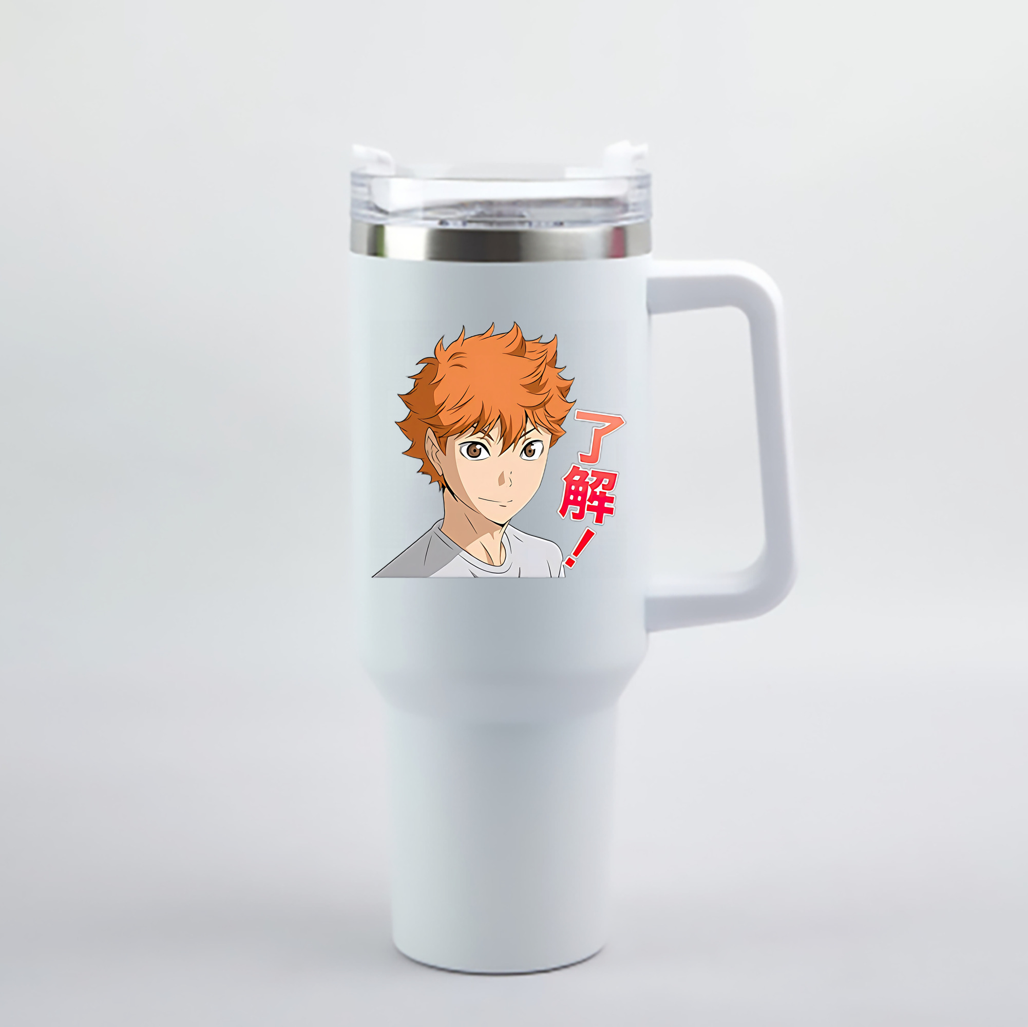 （画像用） ハイキュー!! Haikyu!! 1200mL車用タンブラー - クリスタルステッカー（プラスチックストロー付き）