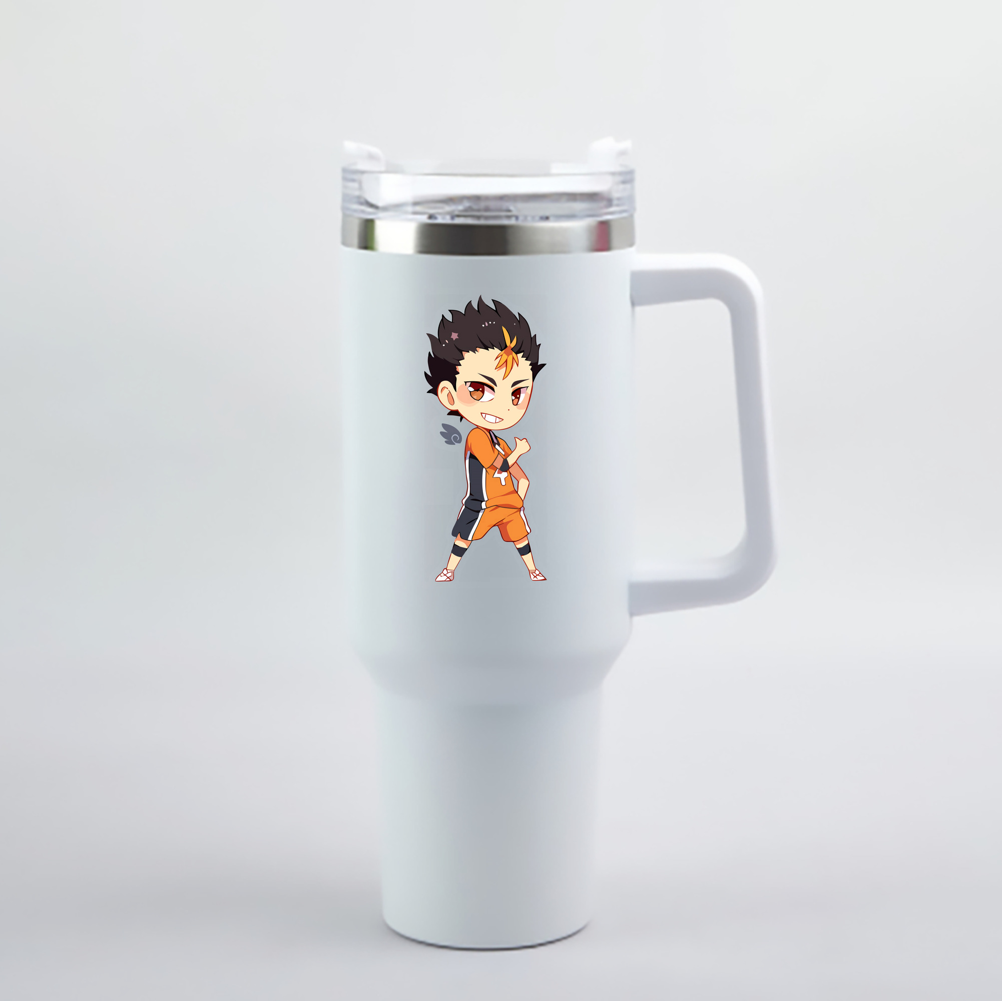 （画像用） ハイキュー!! Haikyu!! 1200mL車用タンブラー - クリスタルステッカー（プラスチックストロー付き）