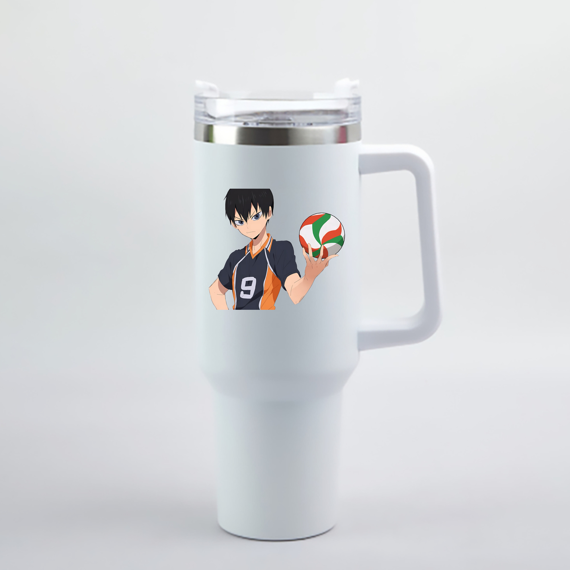 （画像用） ハイキュー!! Haikyu!! 1200mL車用タンブラー - クリスタルステッカー（プラスチックストロー付き）