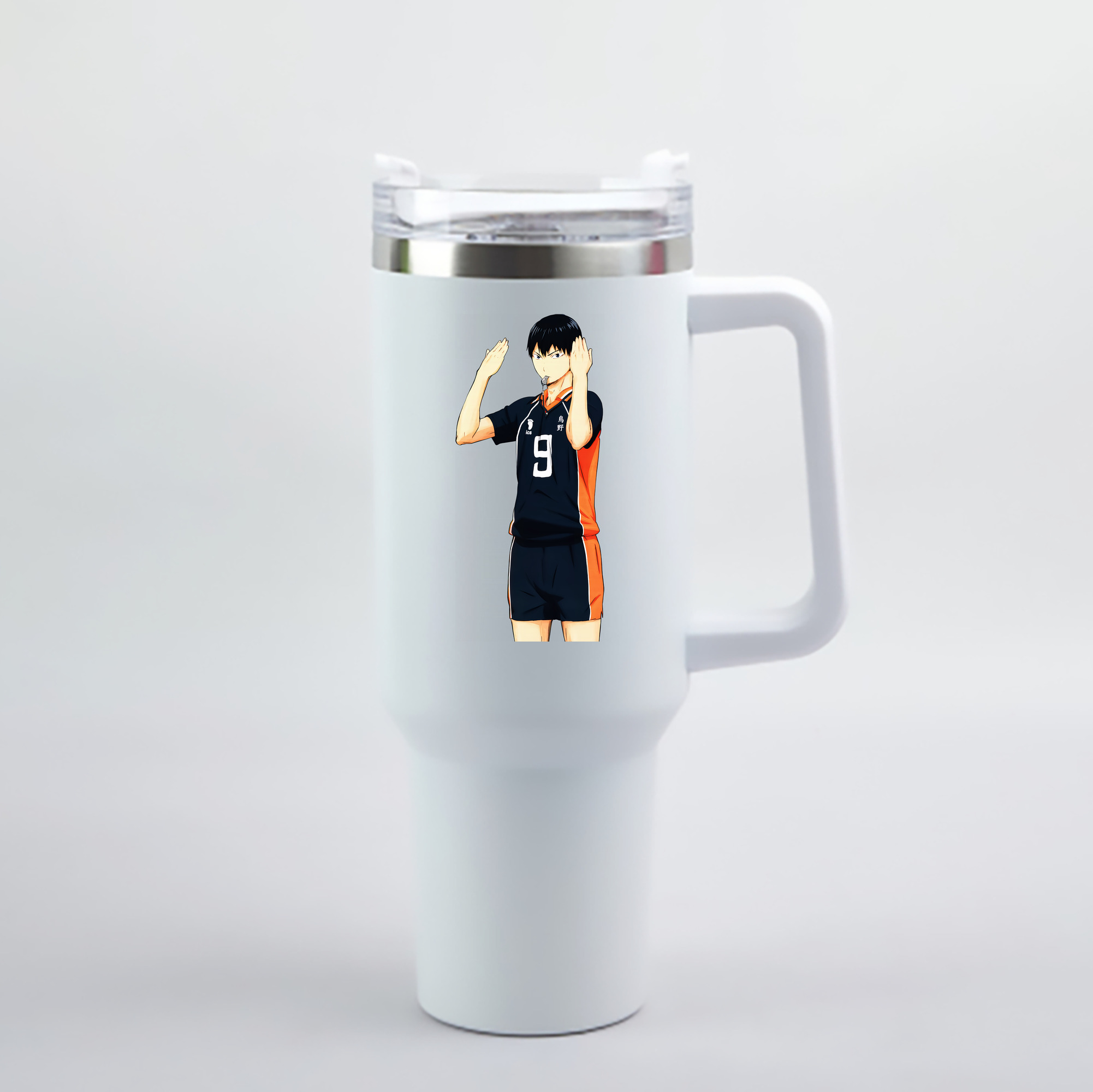 （画像用） ハイキュー!! Haikyu!! 1200mL車用タンブラー - クリスタルステッカー（プラスチックストロー付き）