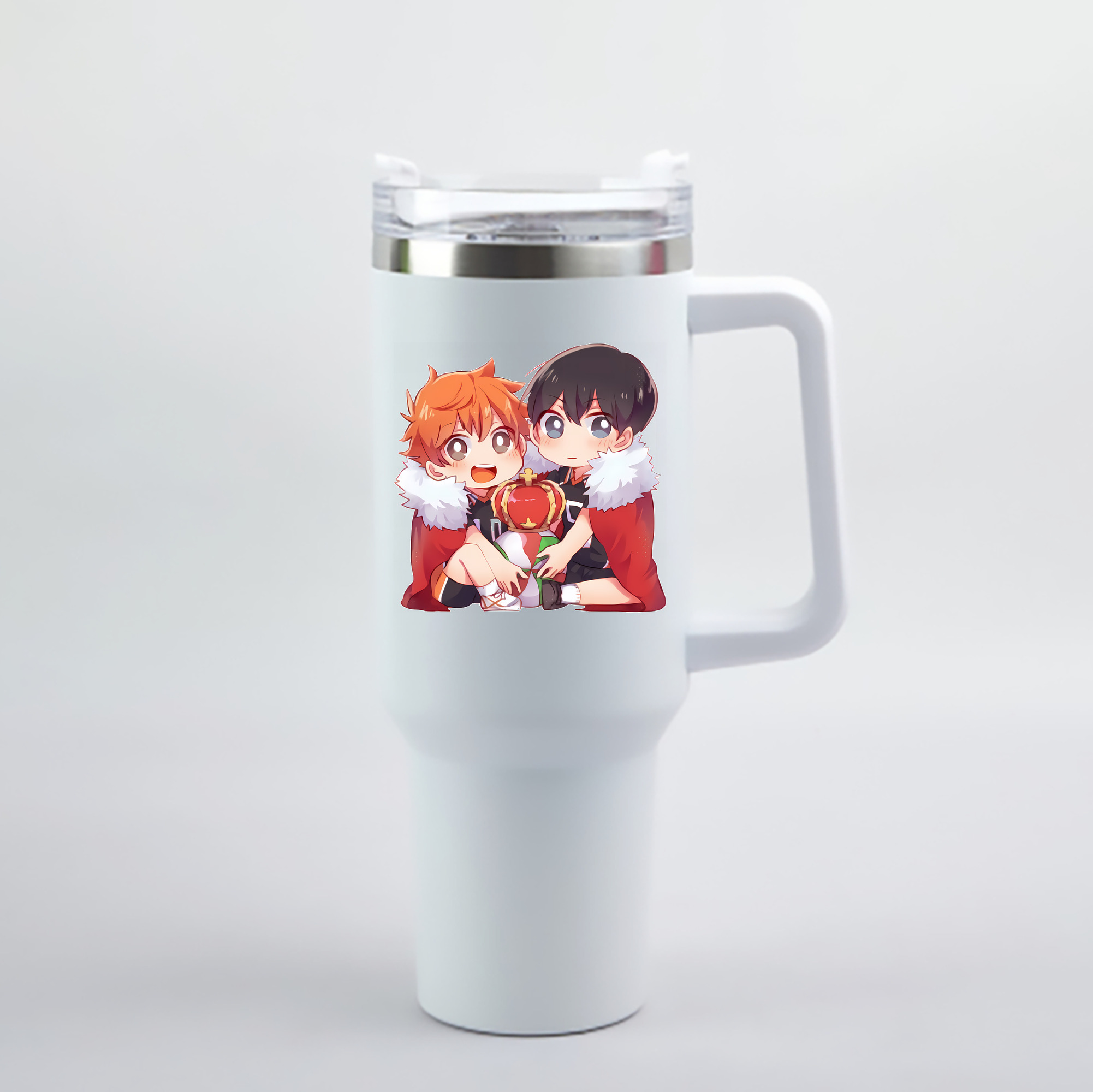 （画像用） ハイキュー!! Haikyu!! 1200mL車用タンブラー - クリスタルステッカー（プラスチックストロー付き）