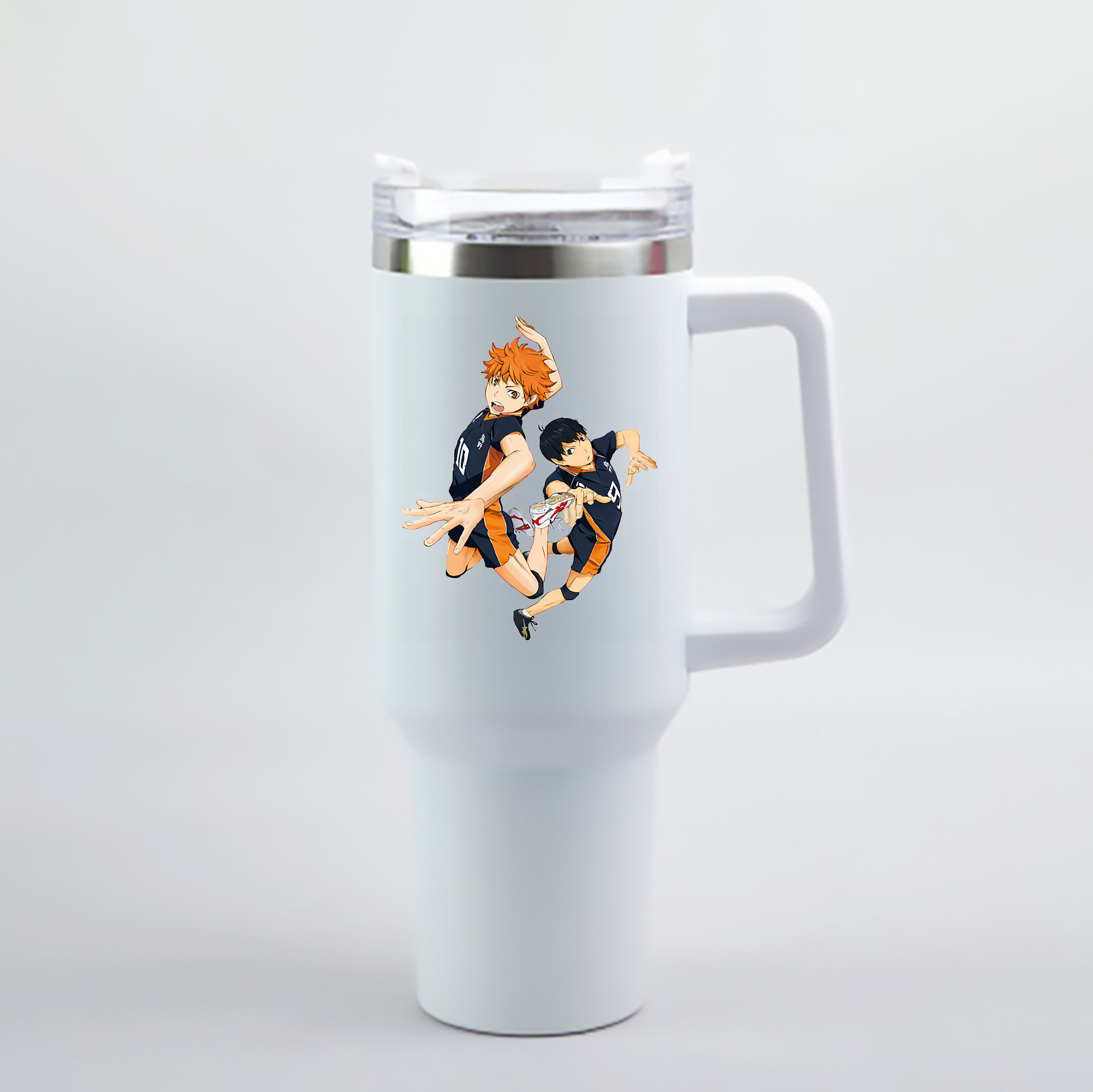 （画像用） ハイキュー!! Haikyu!! 1200mL車用タンブラー - クリスタルステッカー（プラスチックストロー付き）