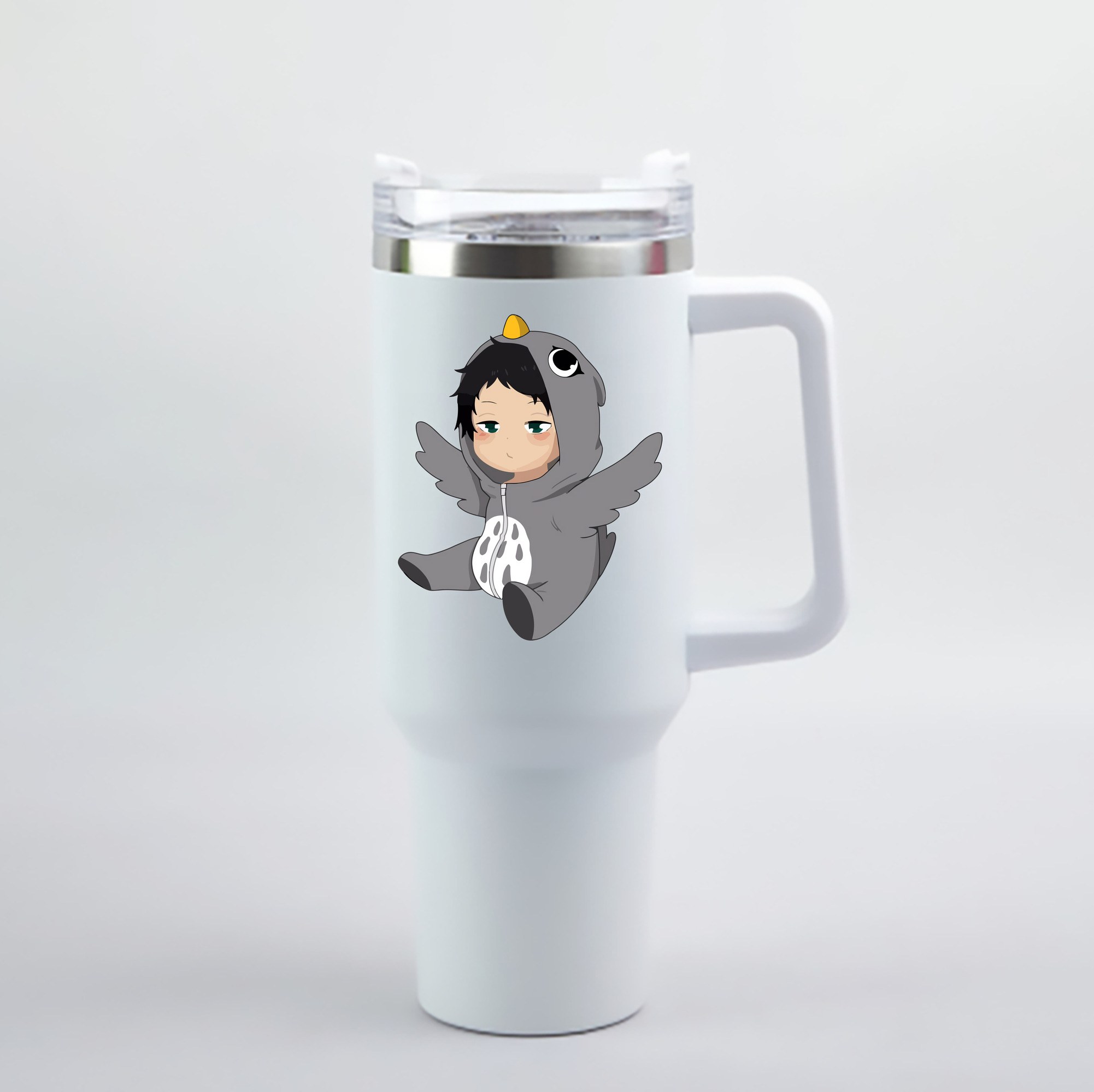 （画像用） ハイキュー!! Haikyu!! 1200mL車用タンブラー - クリスタルステッカー（プラスチックストロー付き）