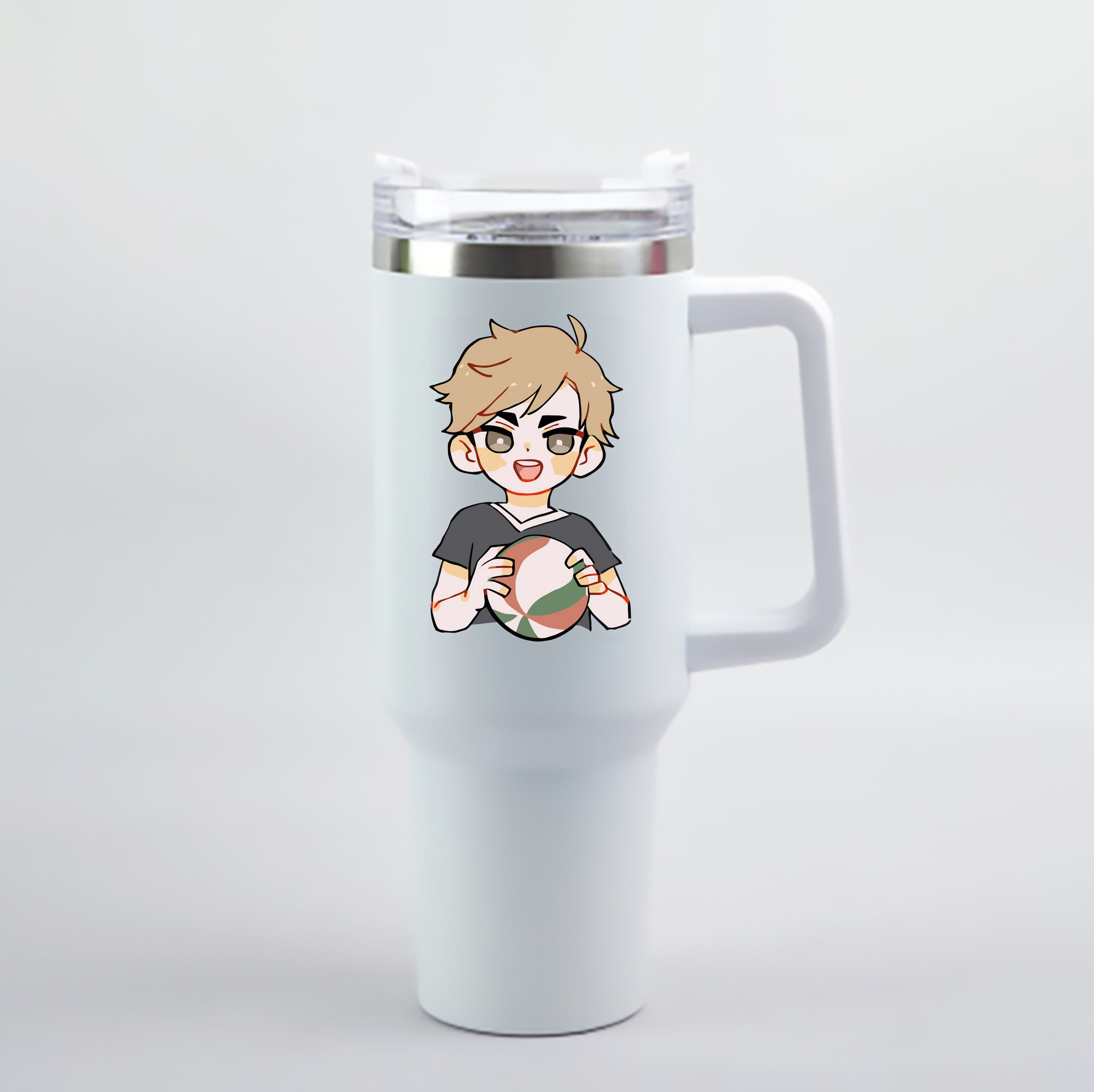 （画像用） ハイキュー!! Haikyu!! 1200mL車用タンブラー - クリスタルステッカー（プラスチックストロー付き）