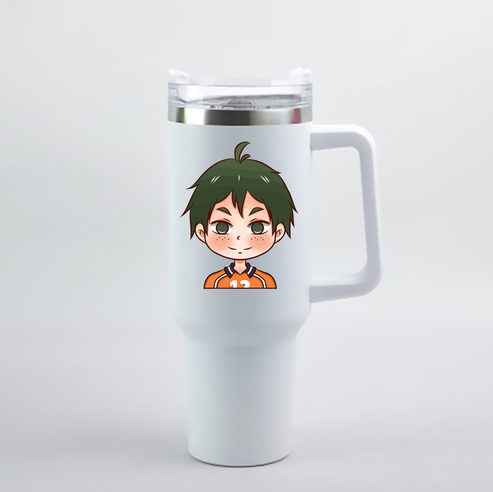 （画像用） ハイキュー!! Haikyu!! 1200mL車用タンブラー - クリスタルステッカー（プラスチックストロー付き）