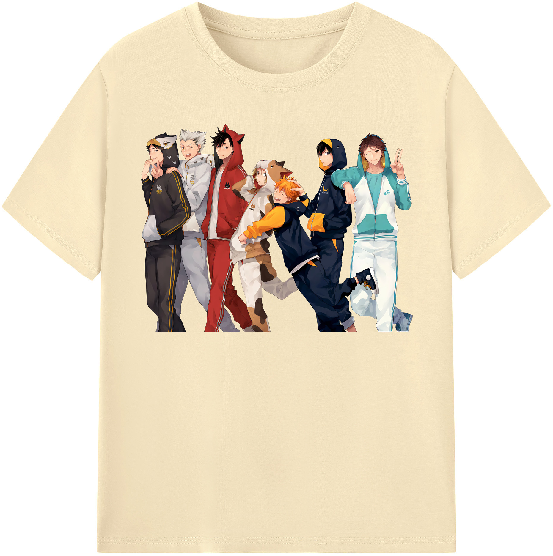 （画像用） ハイキュー!! Haikyu!! 綿100％半袖Tシャツ（フロントプリント）