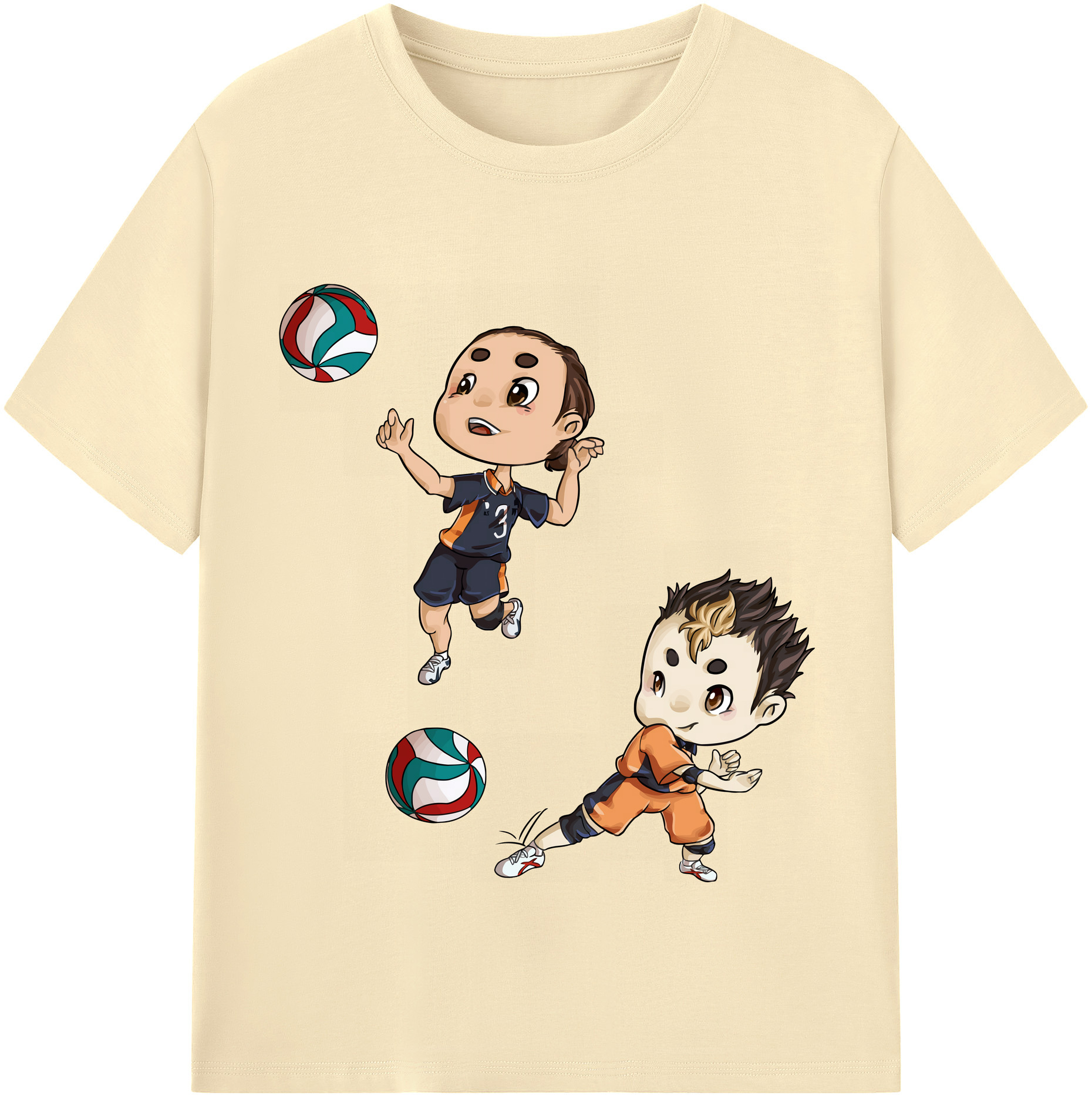 （画像用） ハイキュー!! Haikyu!! 綿100％半袖Tシャツ（フロントプリント）