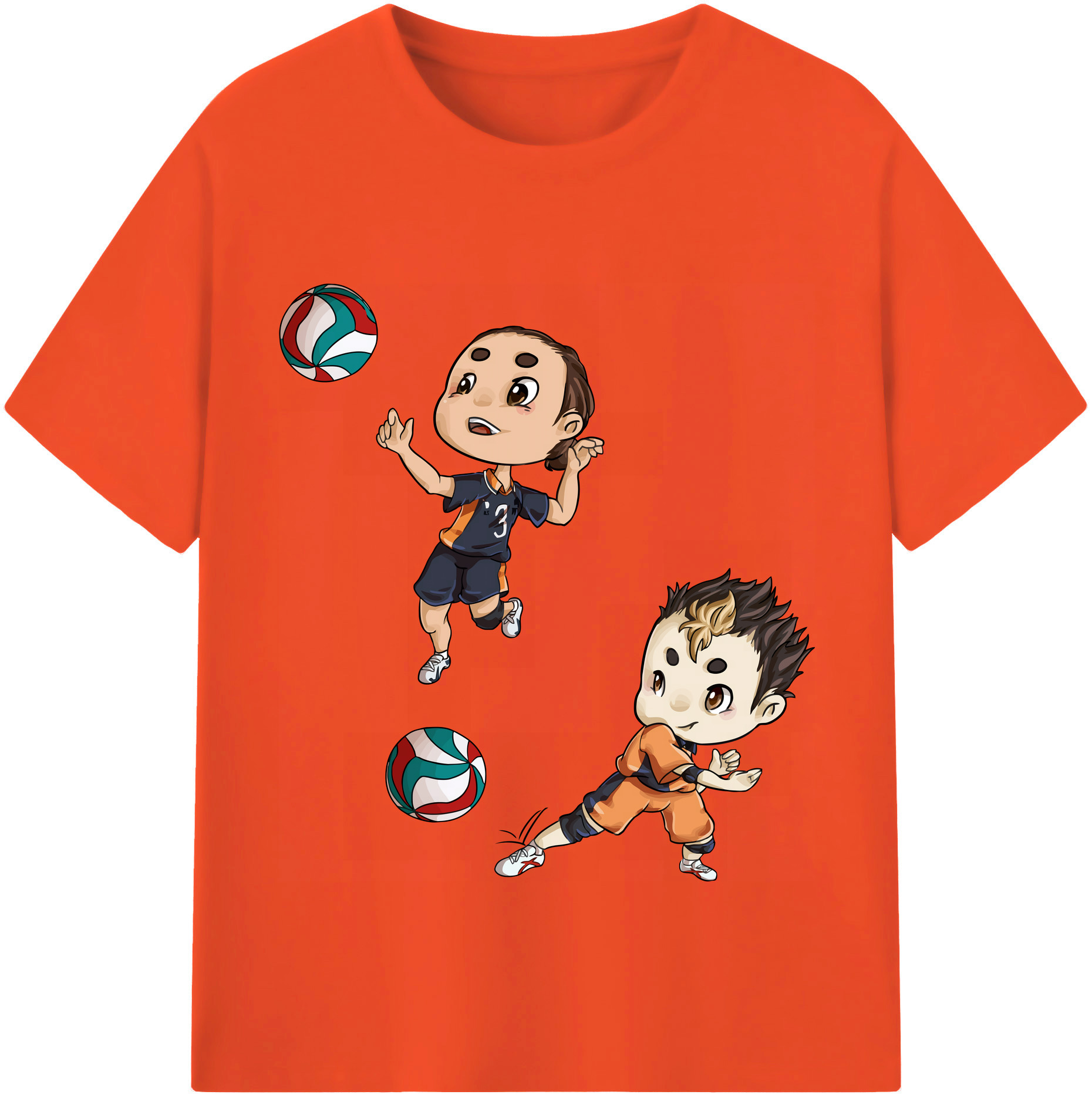 （画像用） ハイキュー!! Haikyu!! 綿100％半袖Tシャツ（フロントプリント）