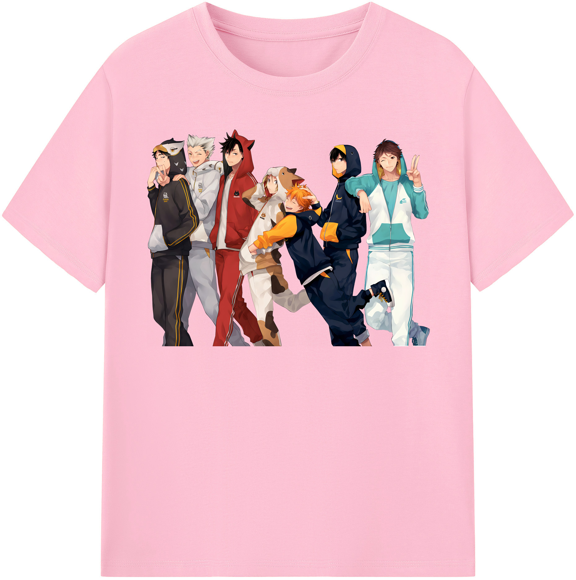 （画像用） ハイキュー!! Haikyu!! 綿100％半袖Tシャツ（フロントプリント）