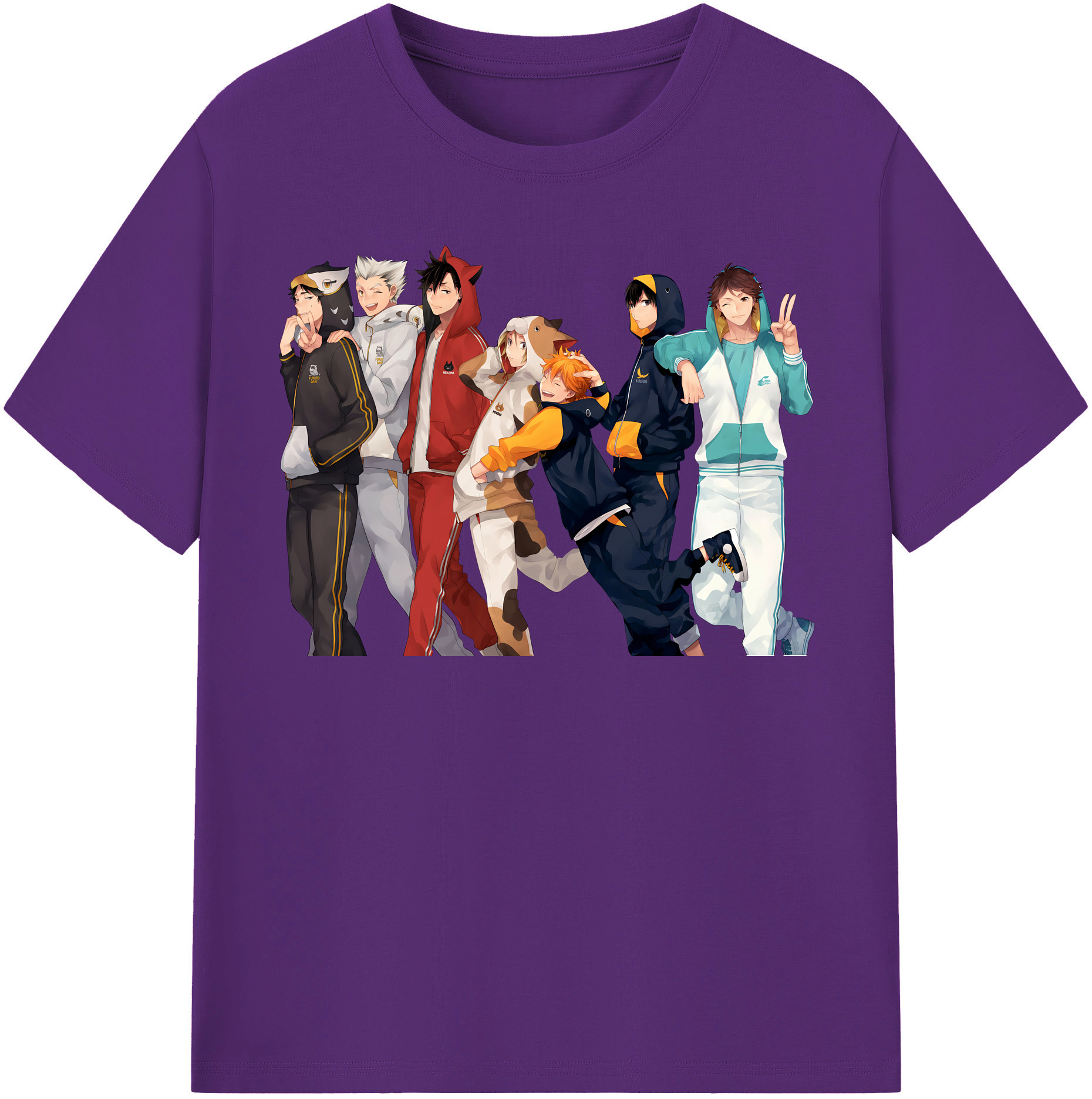（画像用） ハイキュー!! Haikyu!! 綿100％半袖Tシャツ（フロントプリント）