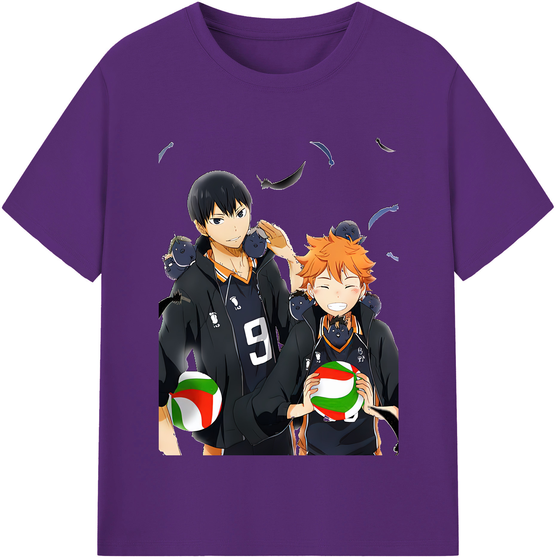 （画像用） ハイキュー!! Haikyu!! 綿100％半袖Tシャツ（フロントプリント）