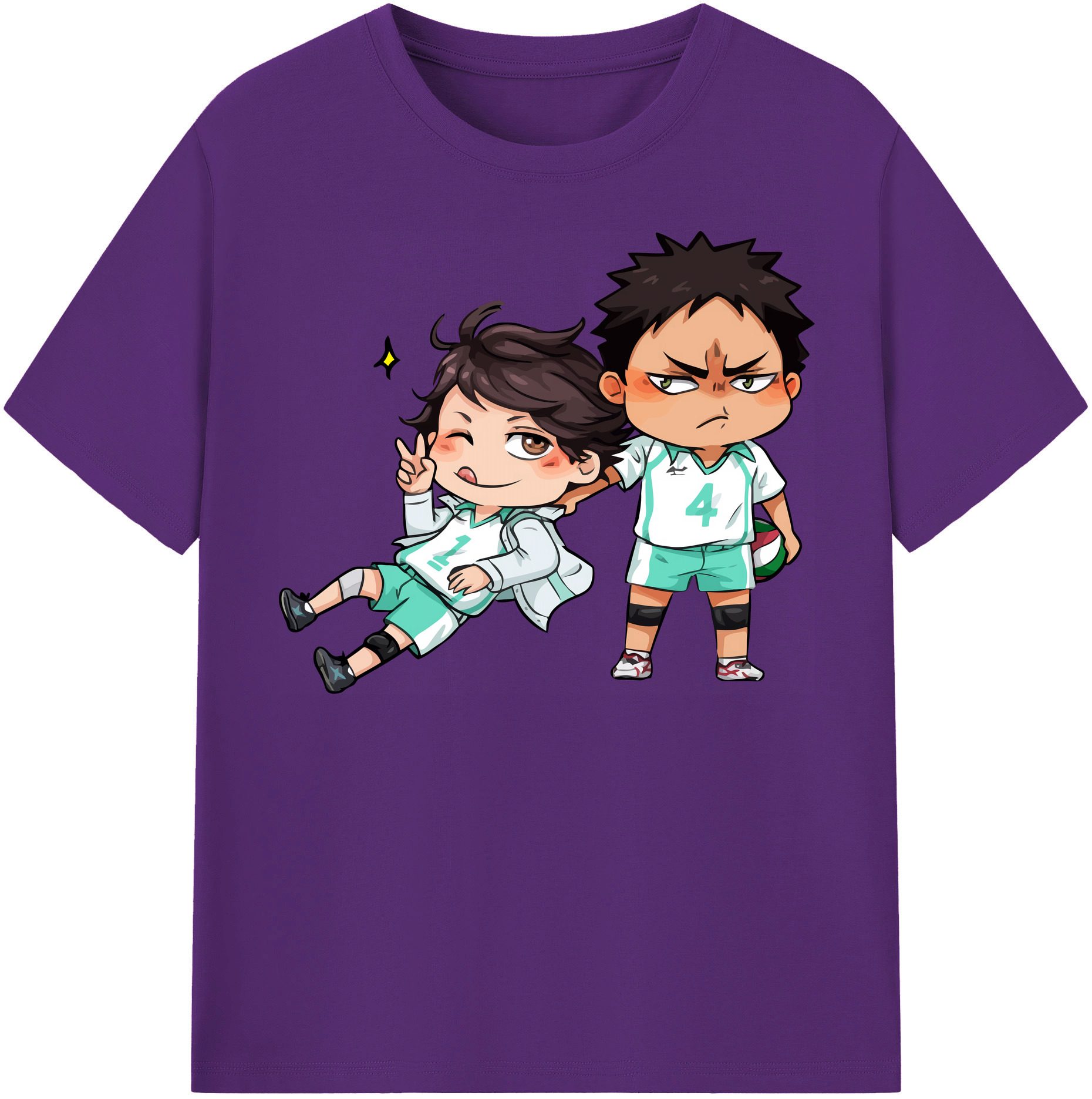 （画像用） ハイキュー!! Haikyu!! 綿100％半袖Tシャツ（フロントプリント）