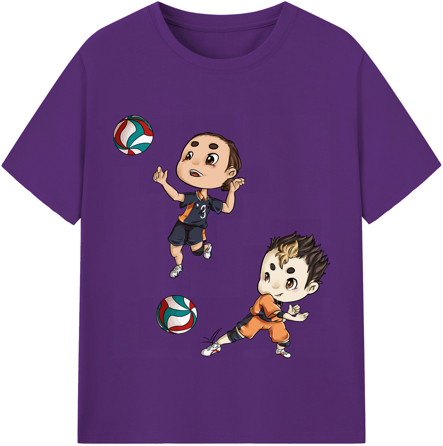 （画像用） ハイキュー!! Haikyu!! 綿100％半袖Tシャツ（フロントプリント）