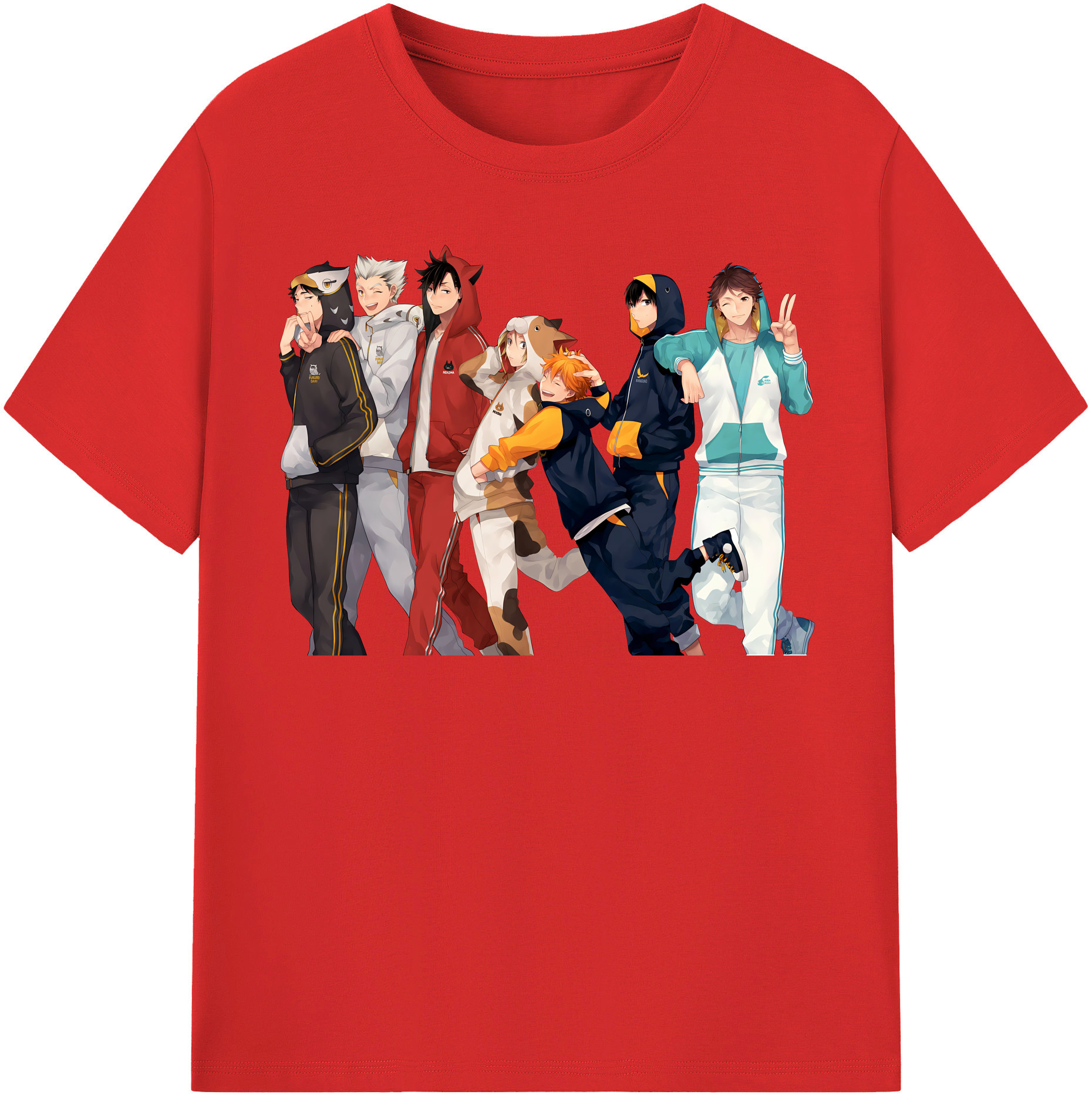 （画像用） ハイキュー!! Haikyu!! 綿100％半袖Tシャツ（フロントプリント）