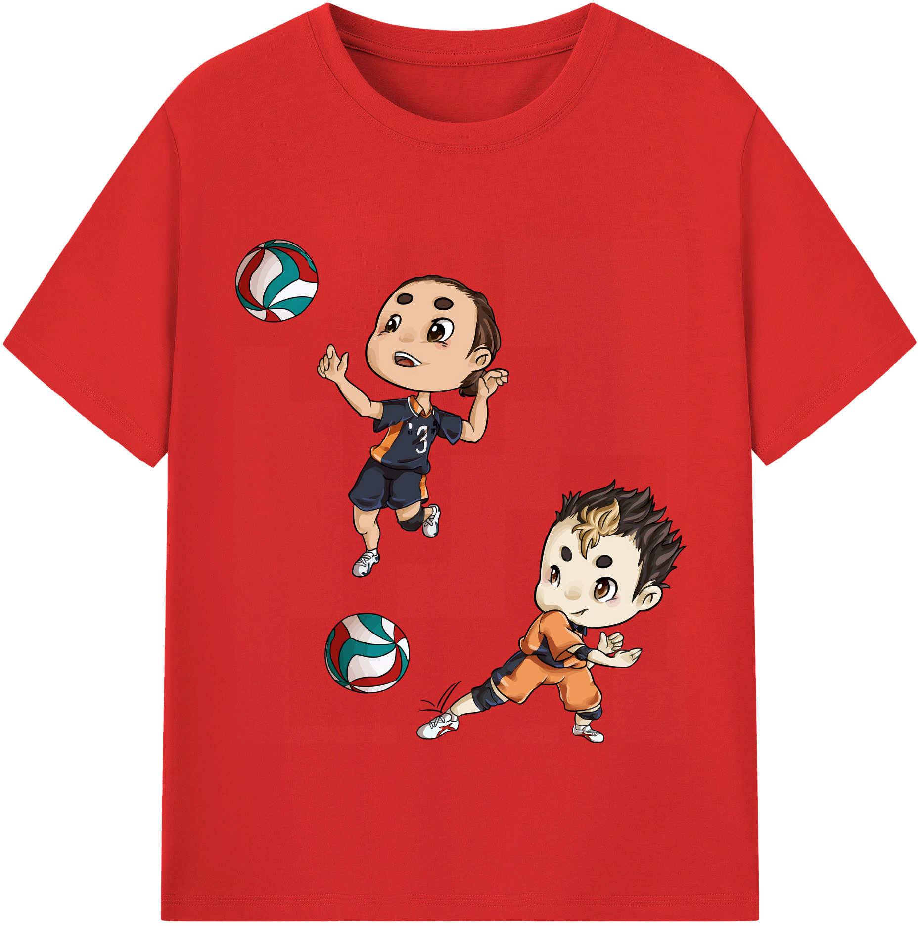 （画像用） ハイキュー!! Haikyu!! 綿100％半袖Tシャツ（フロントプリント）