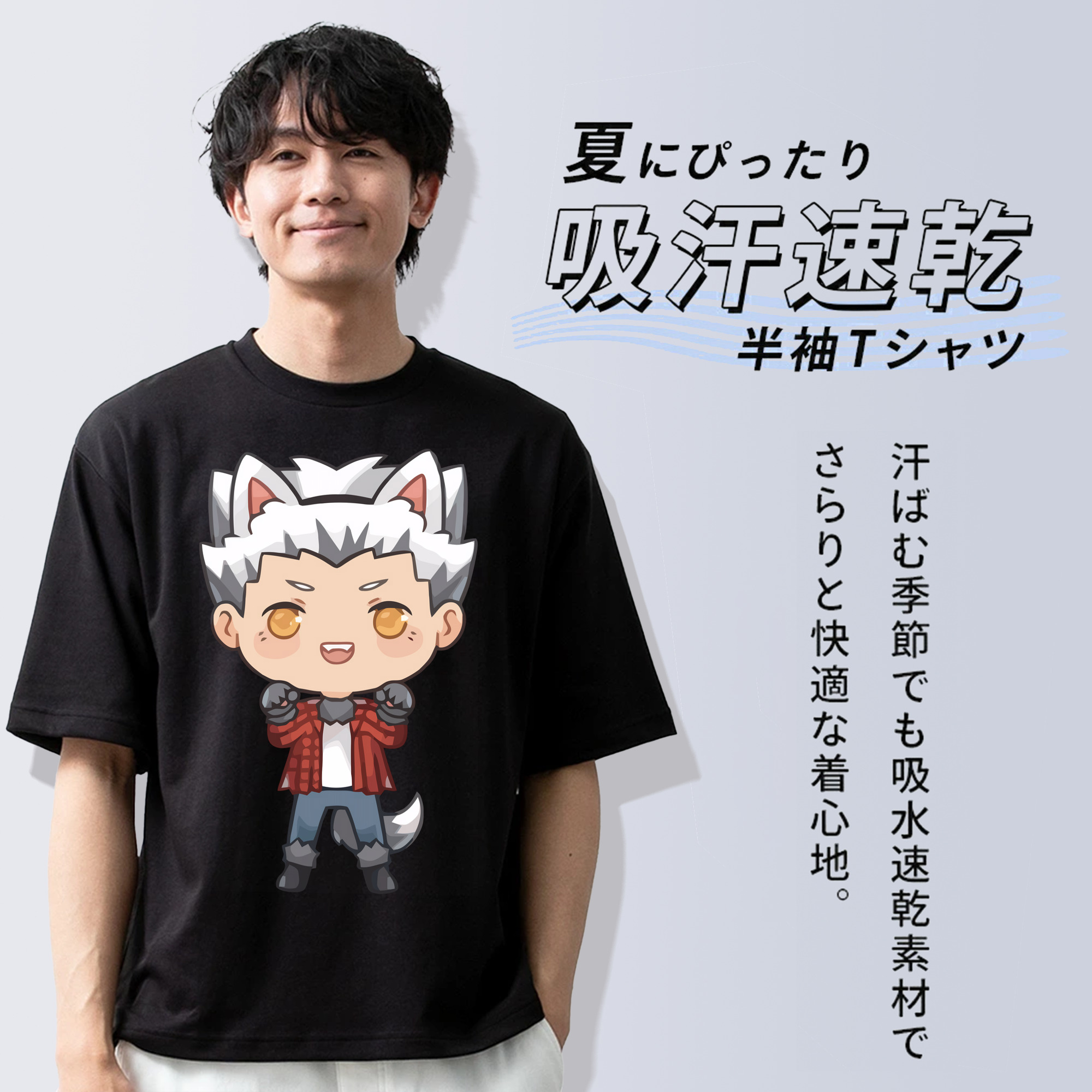 ハイキュー!! Haikyu!! 綿100％半袖Tシャツ（フロントプリント）