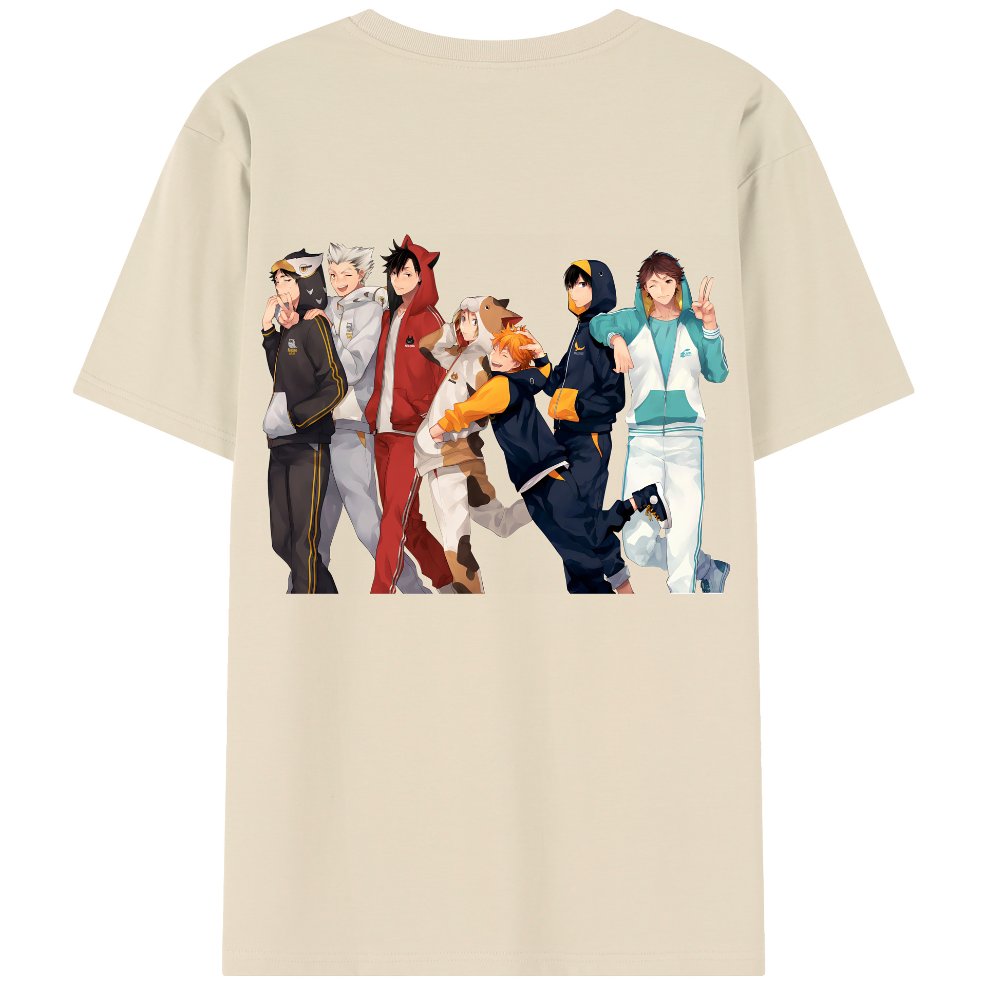 （画像用） ハイキュー!! Haikyu!! 綿100％半袖Tシャツ（背面プリント）