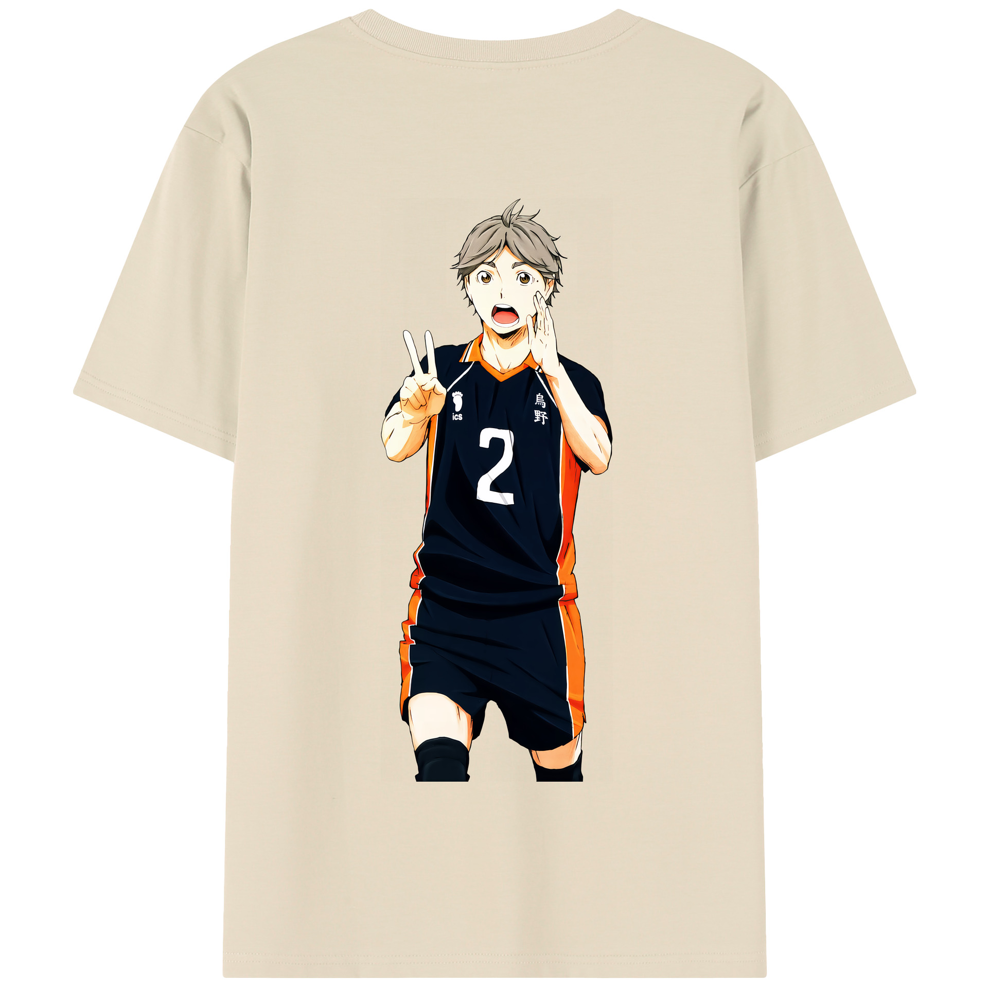 （画像用） ハイキュー!! Haikyu!! 綿100％半袖Tシャツ（背面プリント）
