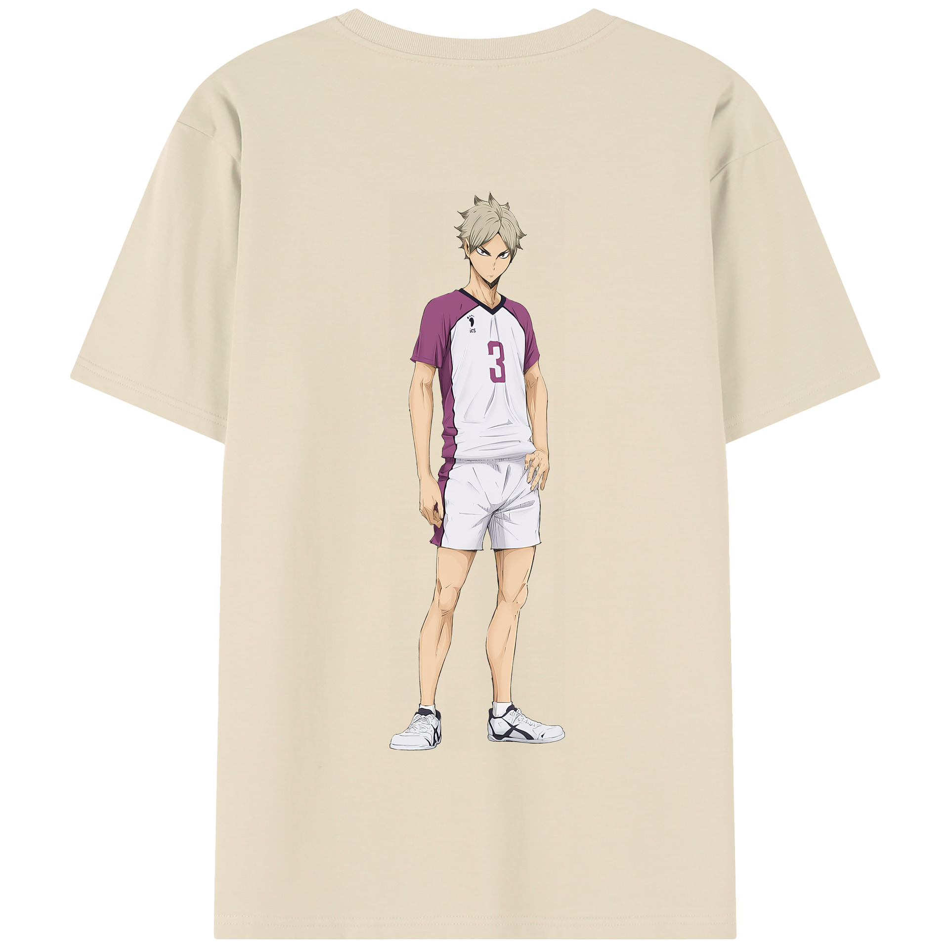 （画像用） ハイキュー!! Haikyu!! 綿100％半袖Tシャツ（背面プリント）
