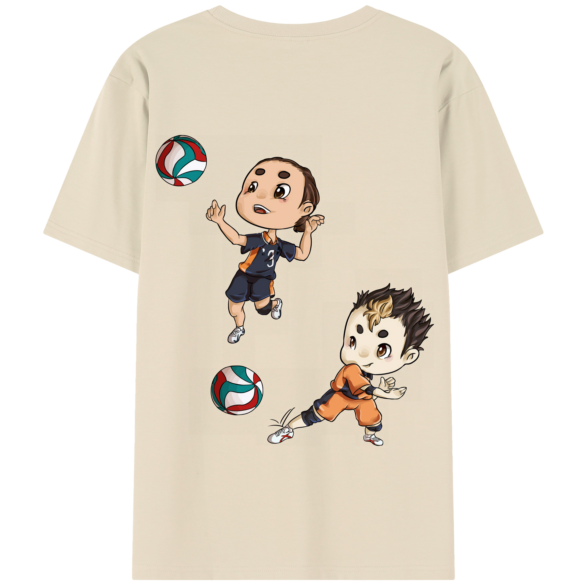 （画像用） ハイキュー!! Haikyu!! 綿100％半袖Tシャツ（背面プリント）