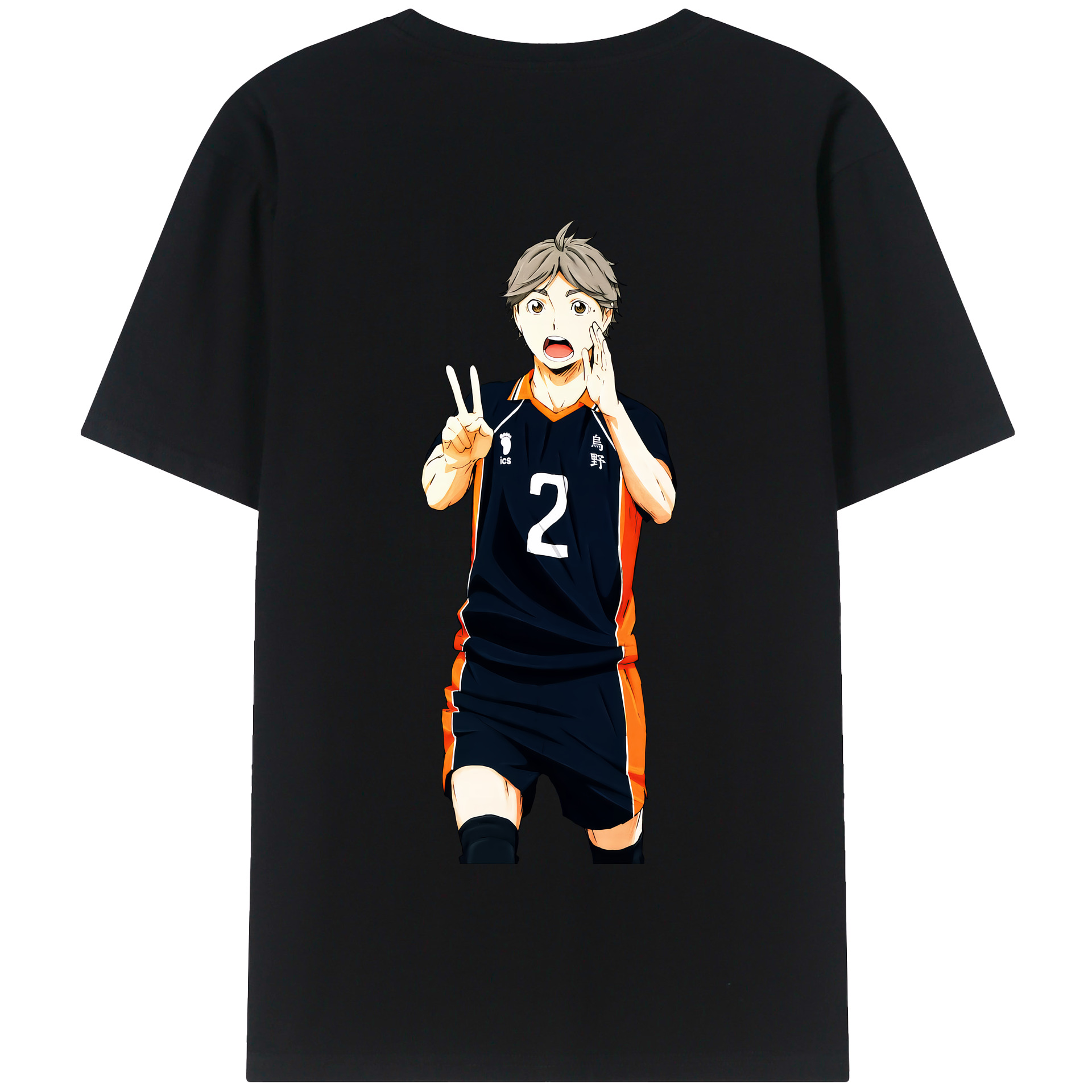 （画像用） ハイキュー!! Haikyu!! 綿100％半袖Tシャツ（背面プリント）