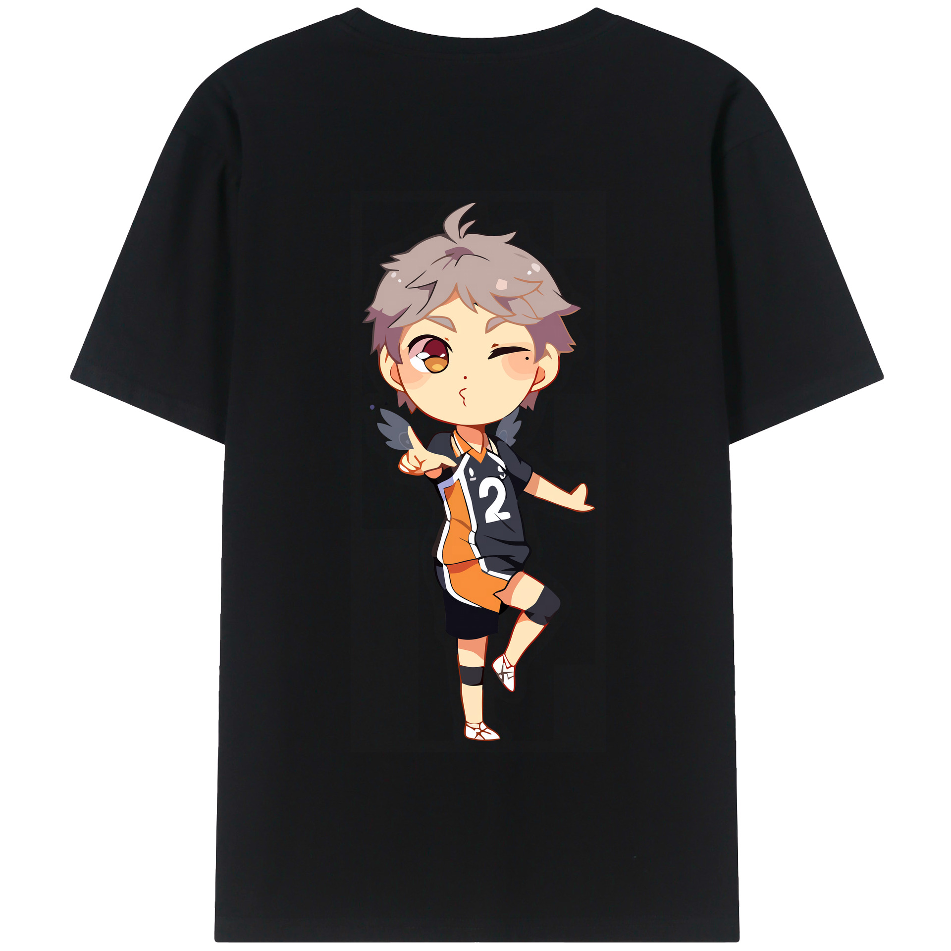 （画像用） ハイキュー!! Haikyu!! 綿100％半袖Tシャツ（背面プリント）