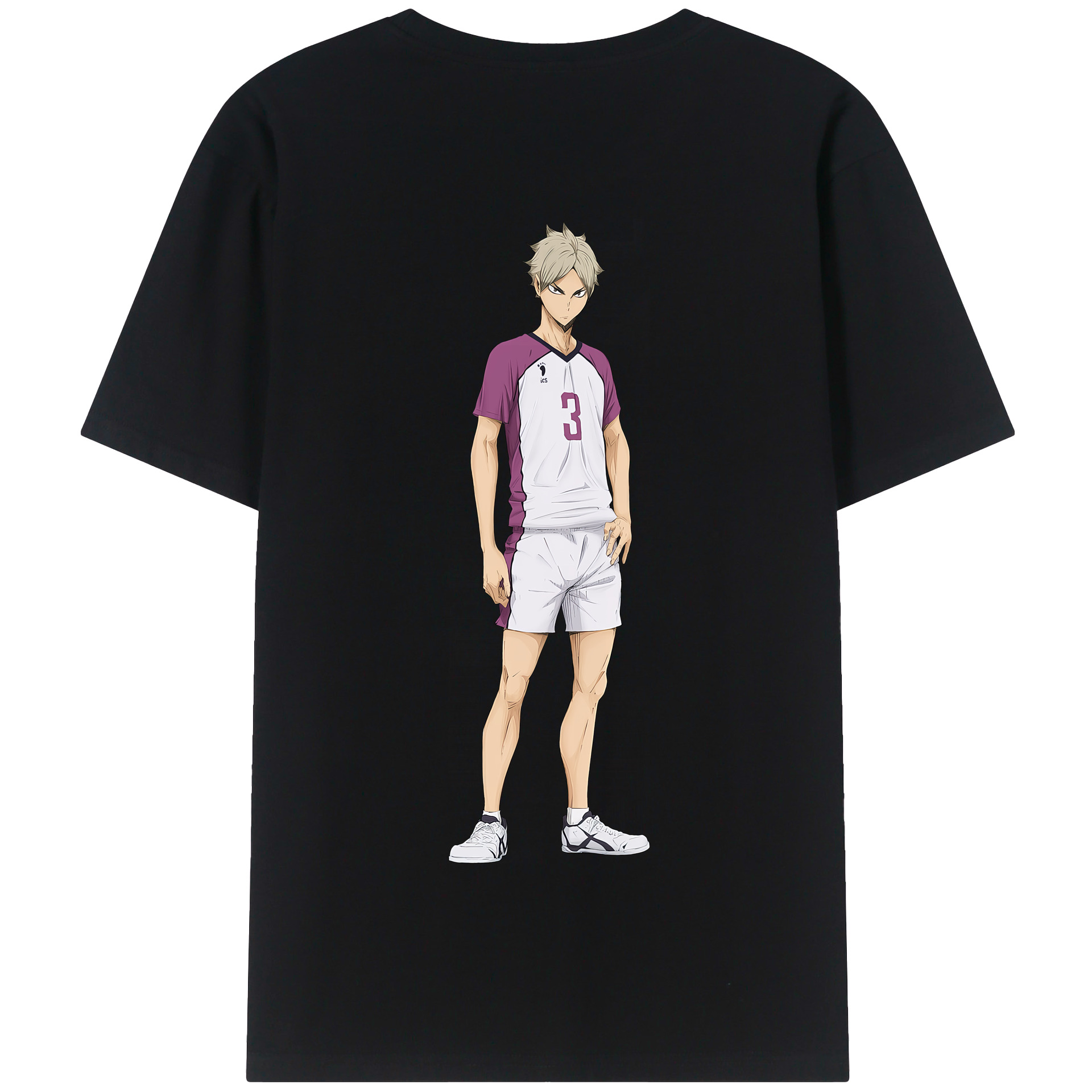 （画像用） ハイキュー!! Haikyu!! 綿100％半袖Tシャツ（背面プリント）