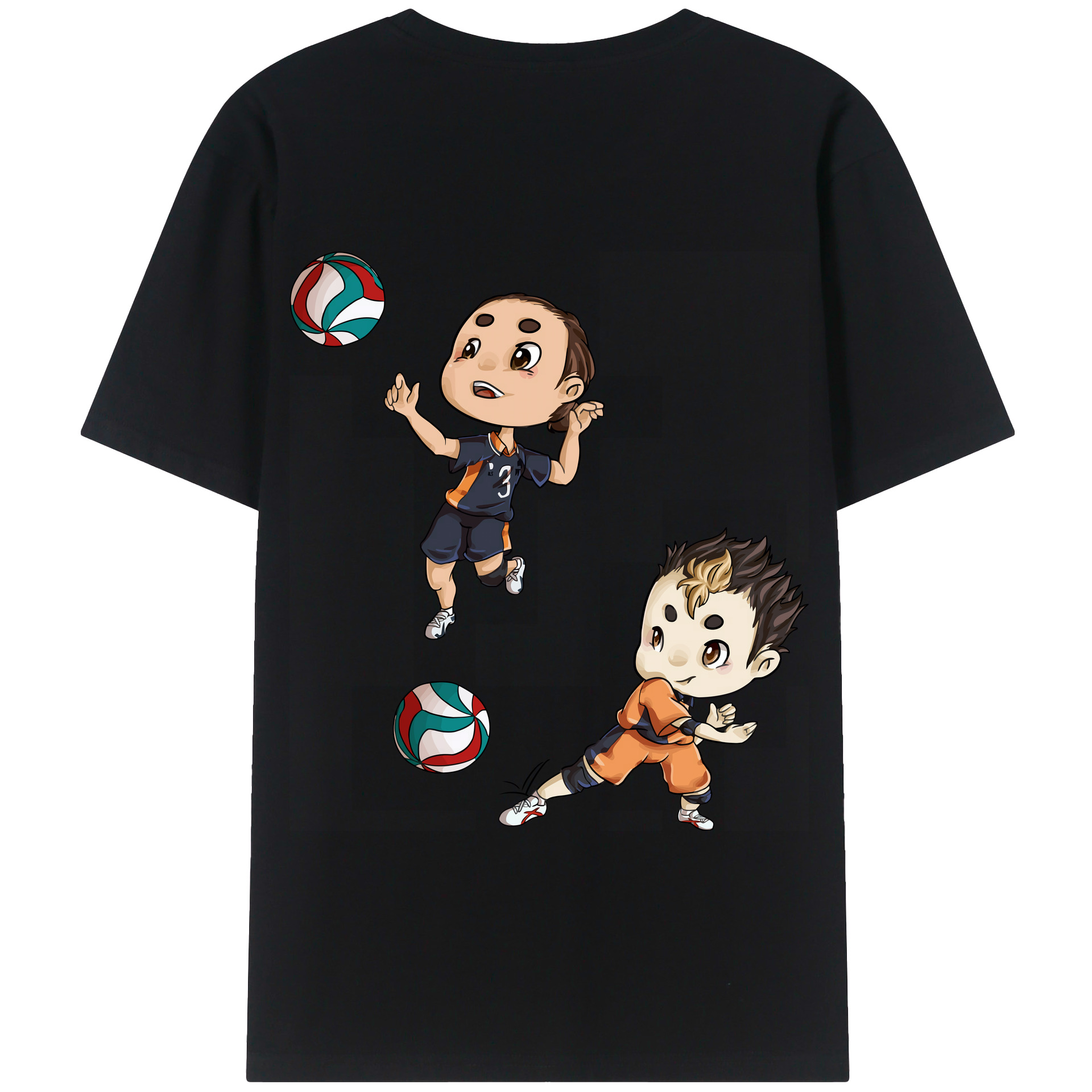 （画像用） ハイキュー!! Haikyu!! 綿100％半袖Tシャツ（背面プリント）