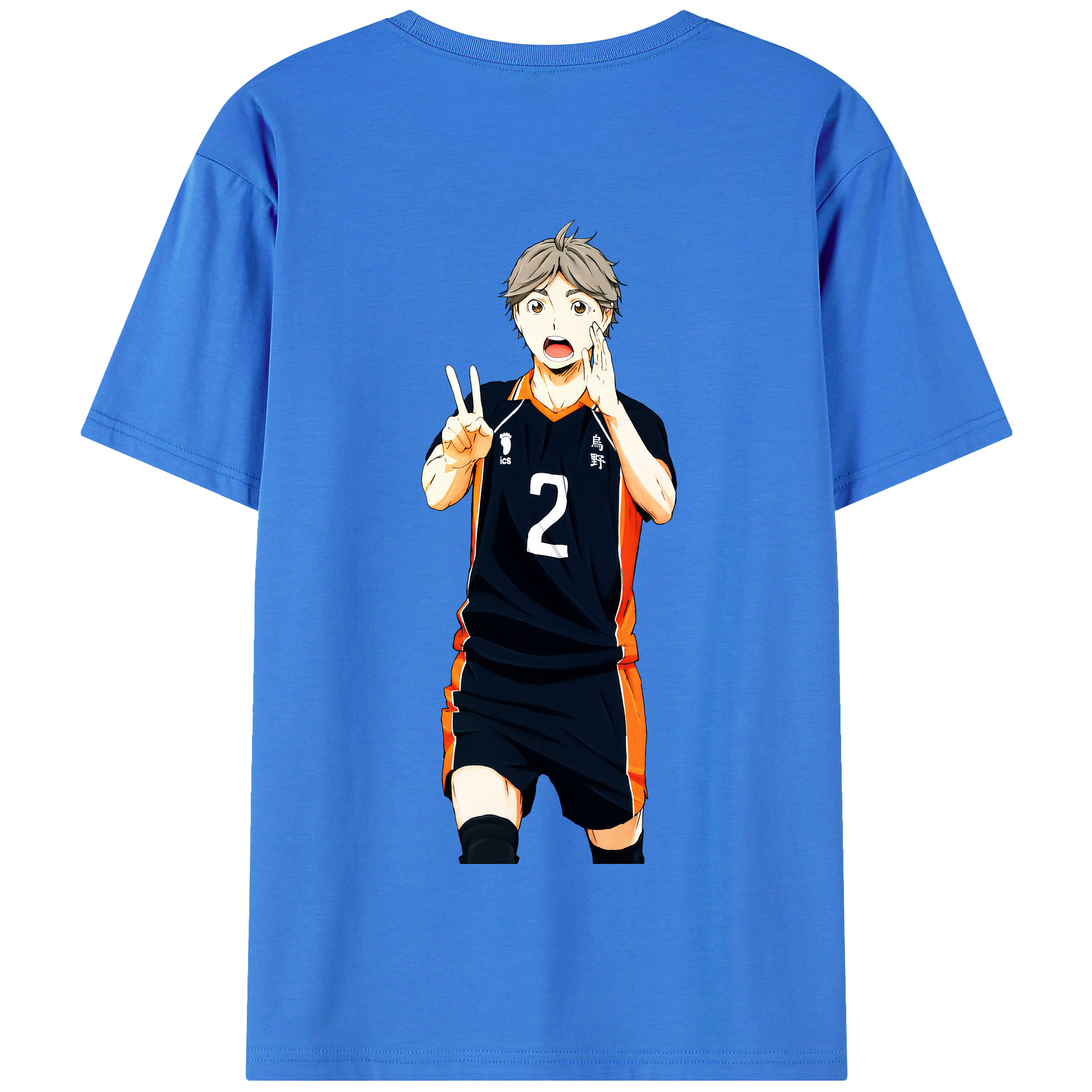 （画像用） ハイキュー!! Haikyu!! 綿100％半袖Tシャツ（背面プリント）