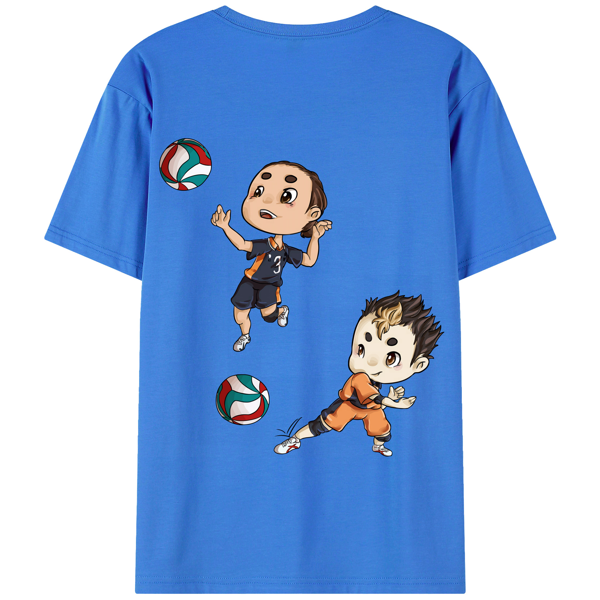 （画像用） ハイキュー!! Haikyu!! 綿100％半袖Tシャツ（背面プリント）