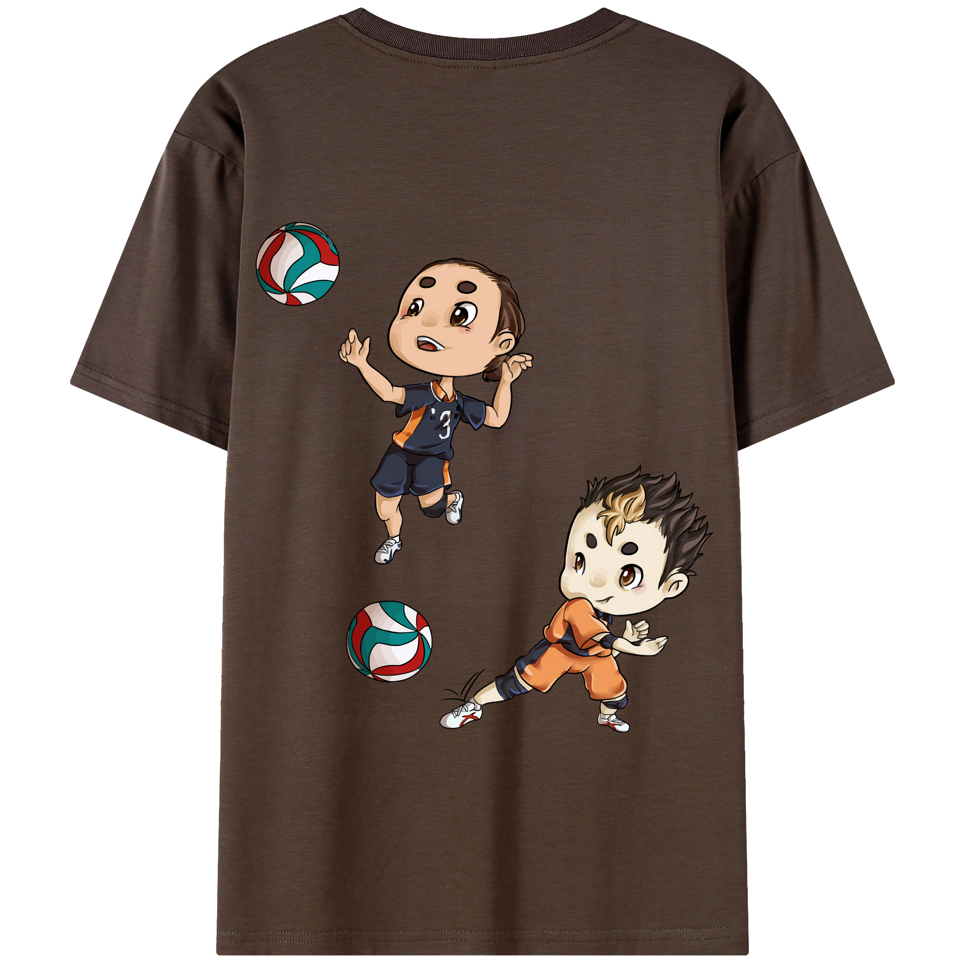 （画像用） ハイキュー!! Haikyu!! 綿100％半袖Tシャツ（背面プリント）