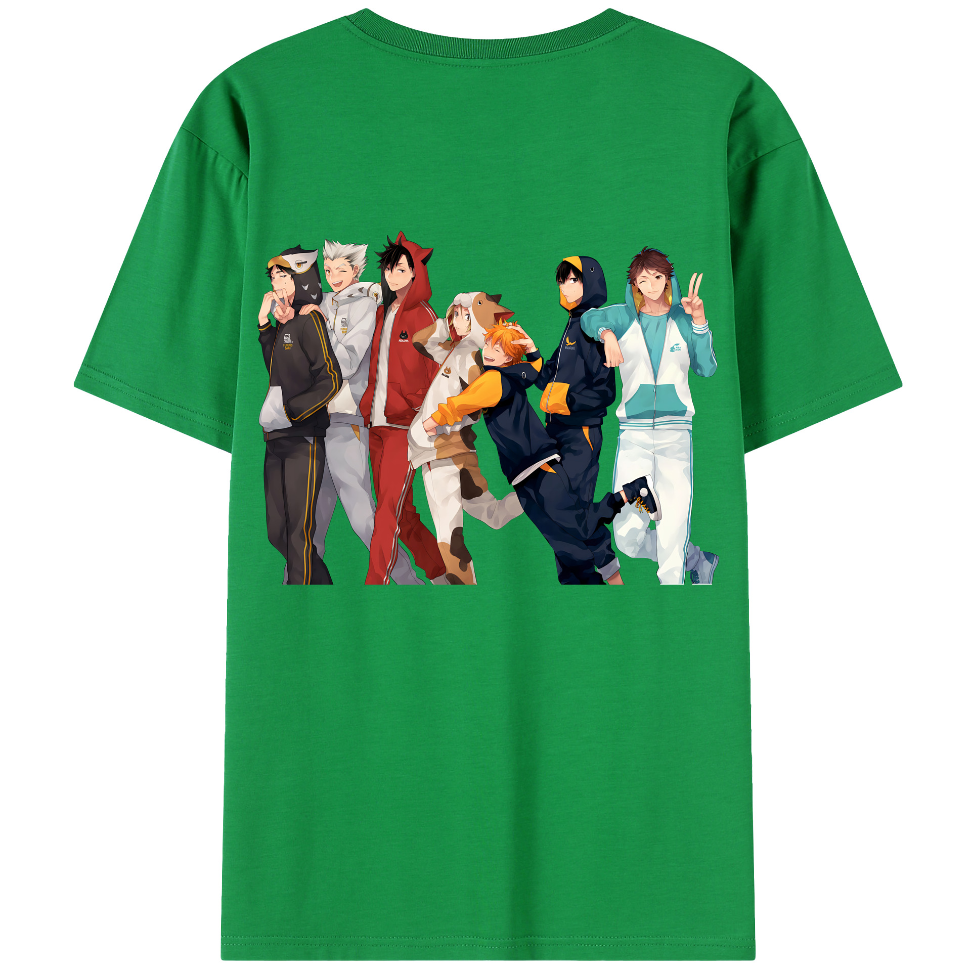 （画像用） ハイキュー!! Haikyu!! 綿100％半袖Tシャツ（背面プリント）