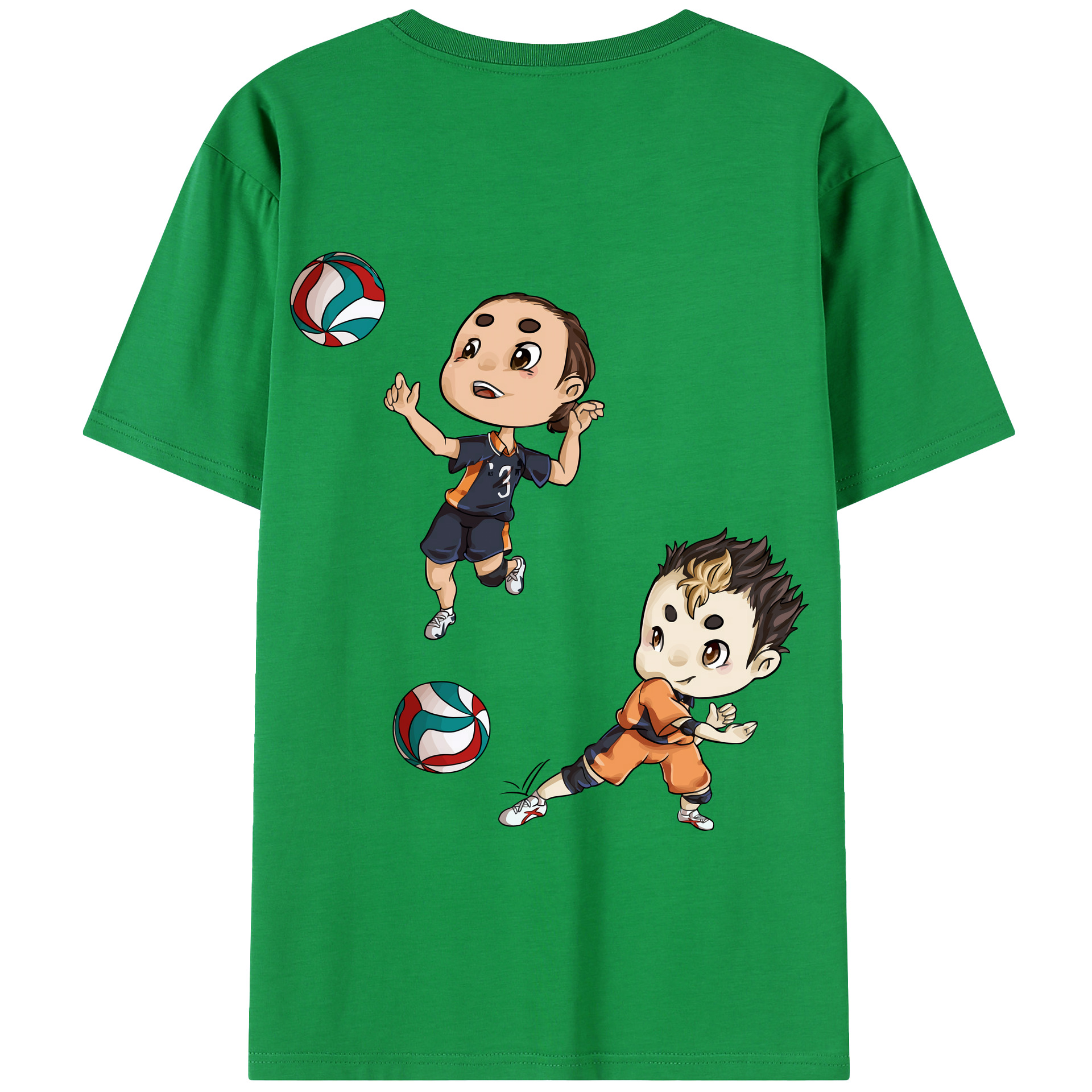 （画像用） ハイキュー!! Haikyu!! 綿100％半袖Tシャツ（背面プリント）