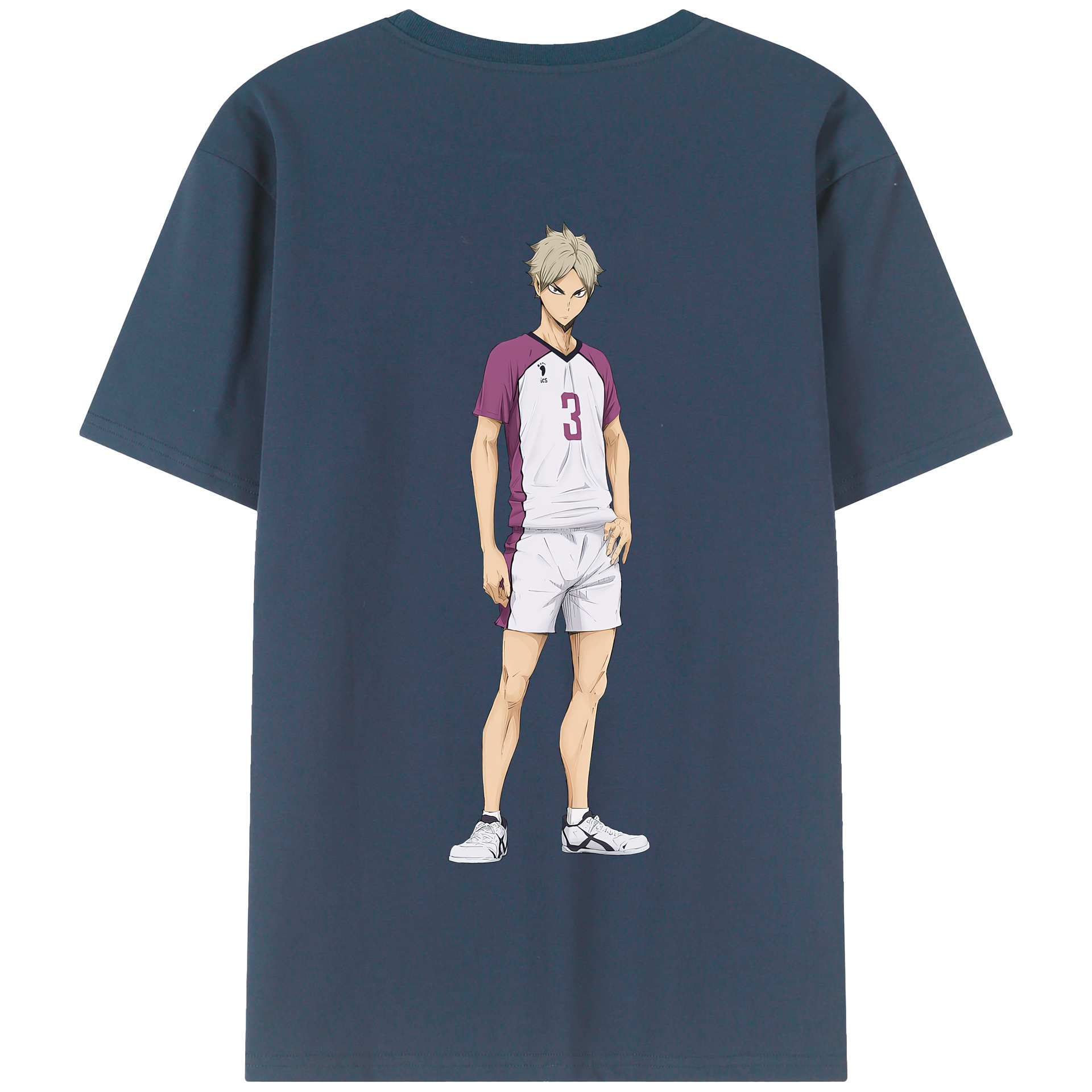 （画像用） ハイキュー!! Haikyu!! 綿100％半袖Tシャツ（背面プリント）