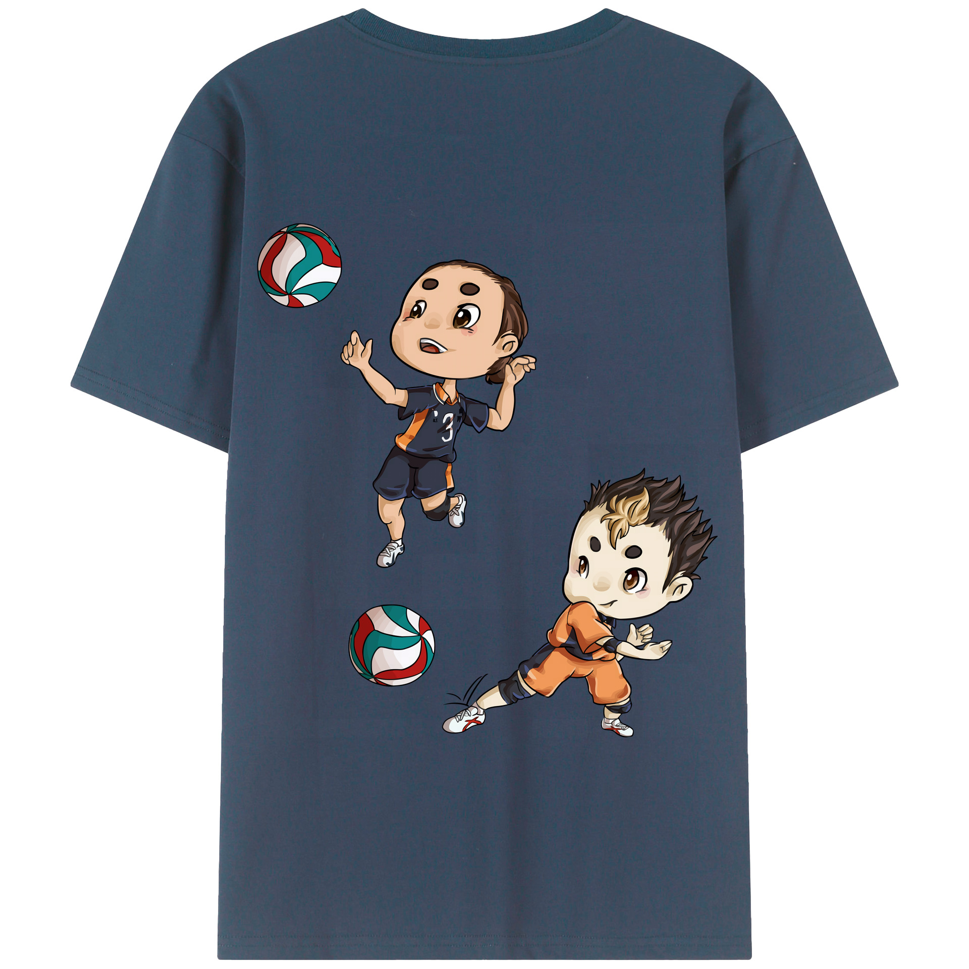 （画像用） ハイキュー!! Haikyu!! 綿100％半袖Tシャツ（背面プリント）