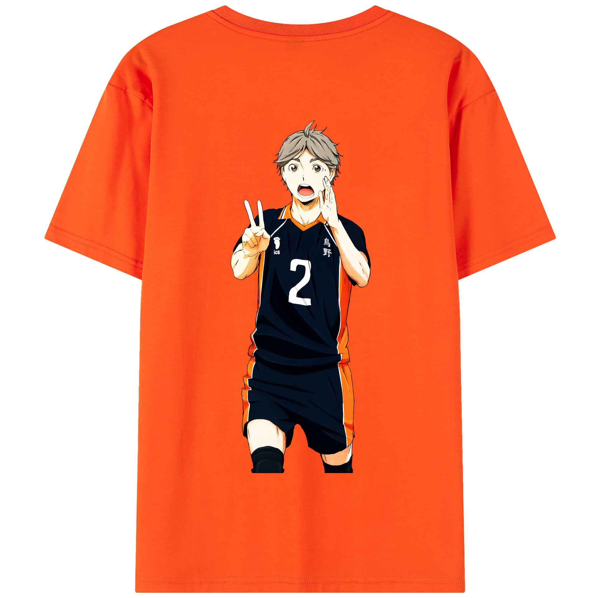 （画像用） ハイキュー!! Haikyu!! 綿100％半袖Tシャツ（背面プリント）