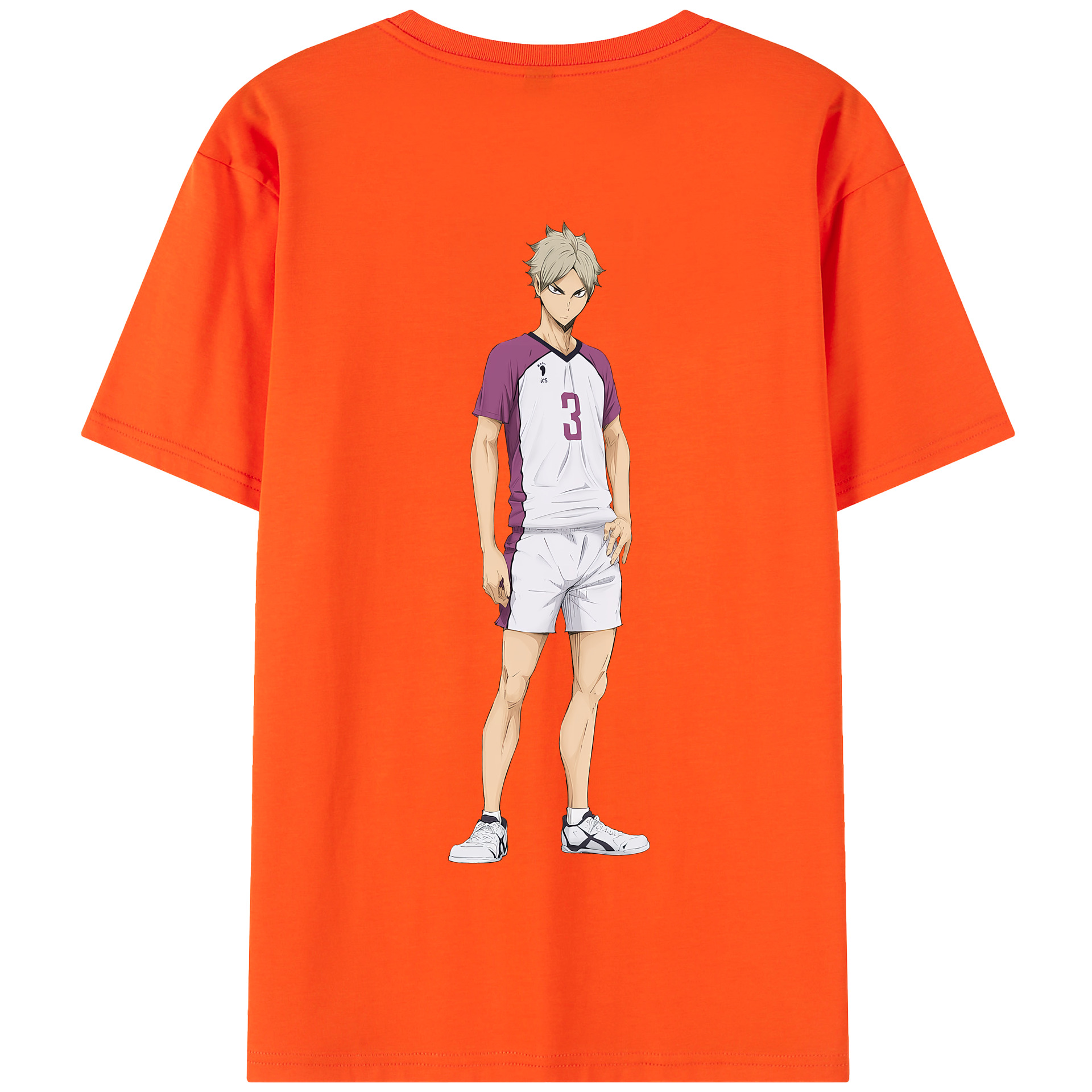 （画像用） ハイキュー!! Haikyu!! 綿100％半袖Tシャツ（背面プリント）