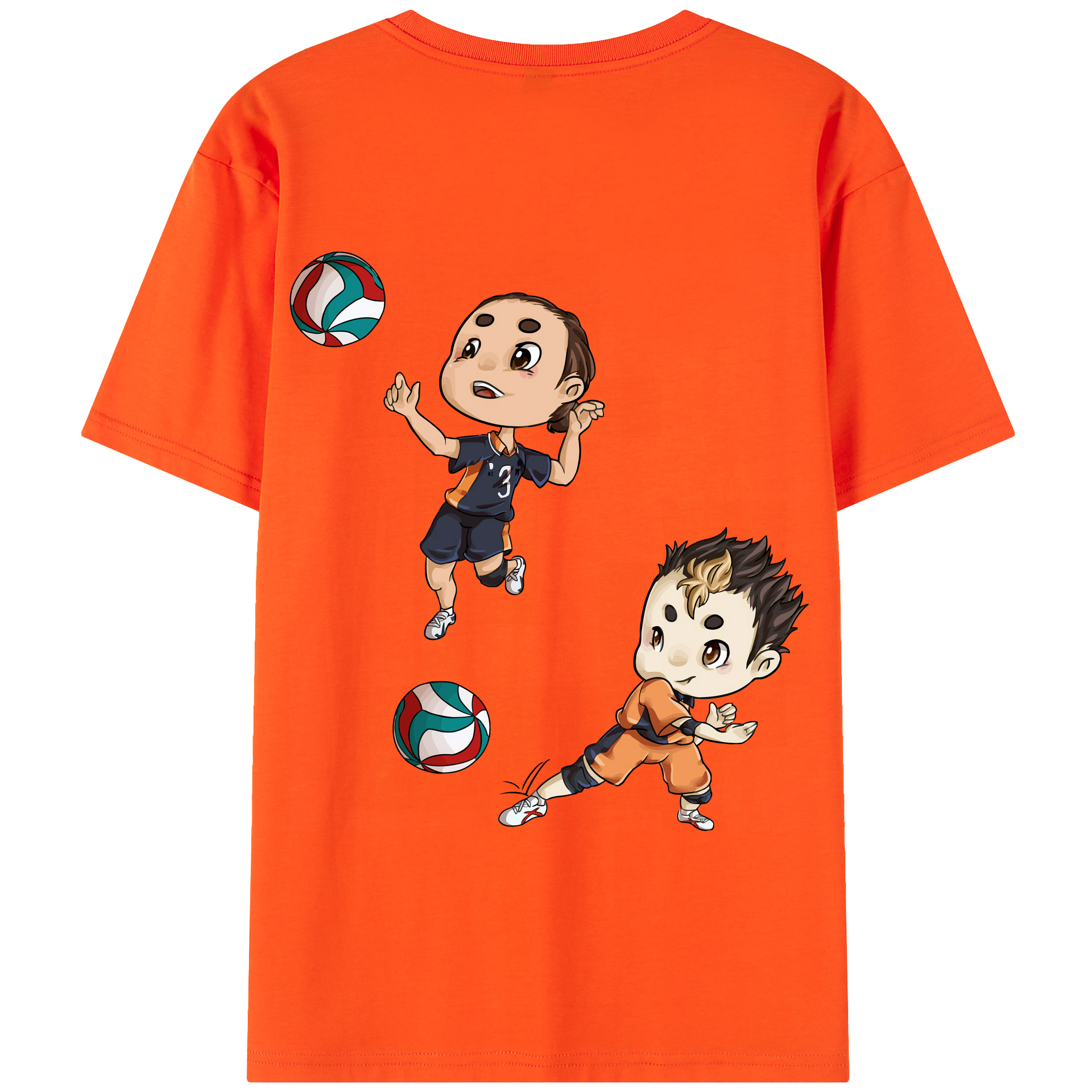 （画像用） ハイキュー!! Haikyu!! 綿100％半袖Tシャツ（背面プリント）