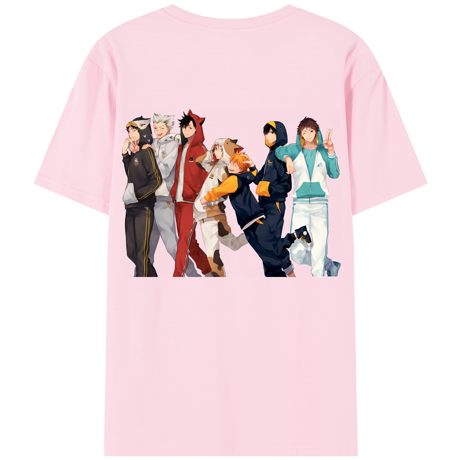 （画像用） ハイキュー!! Haikyu!! 綿100％半袖Tシャツ（背面プリント）